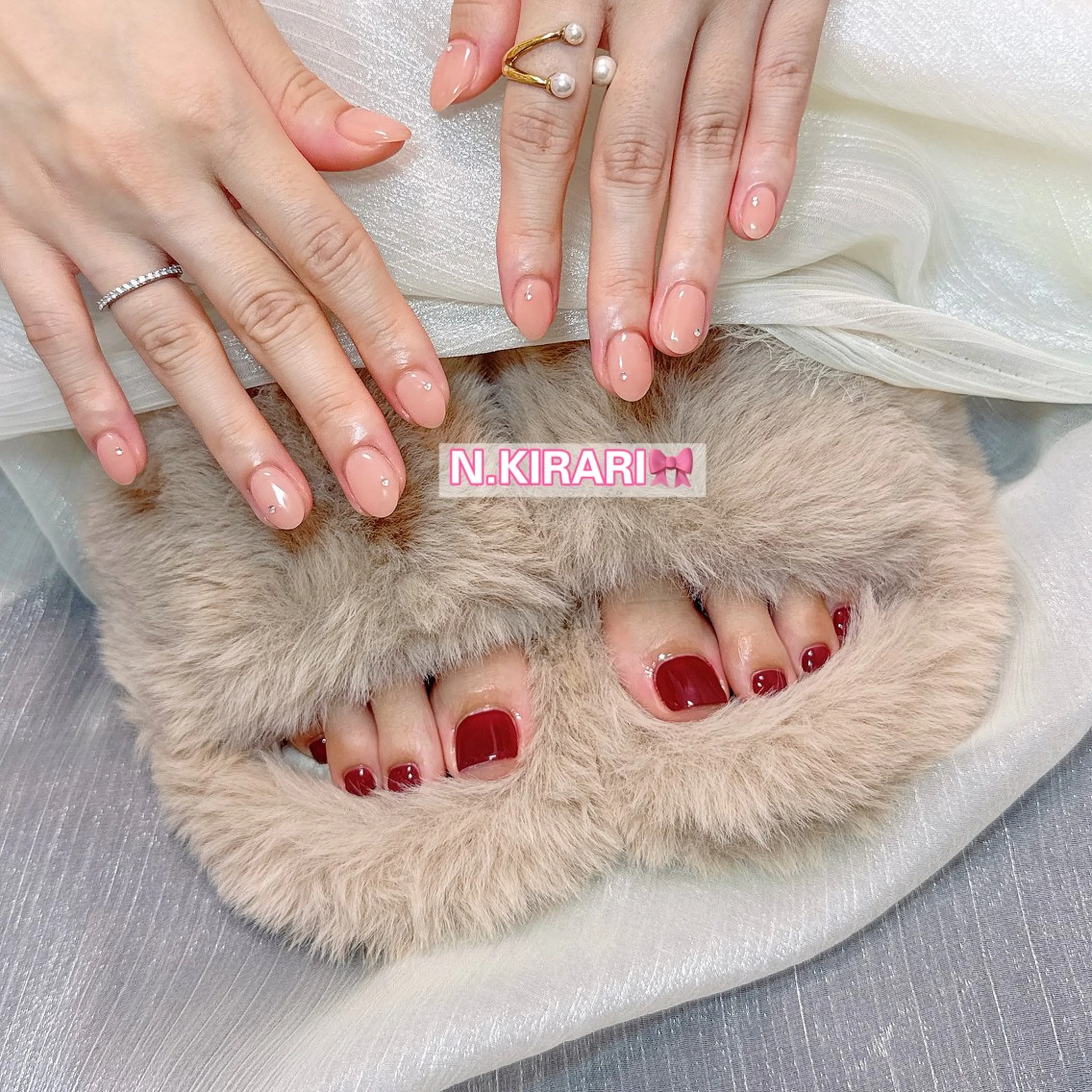 ネイル ストーンネイル ハンドネイル フットネイル ハンドケア N.KIRARI  nail所属・N.KIRARI nail salonのネイルデザイン