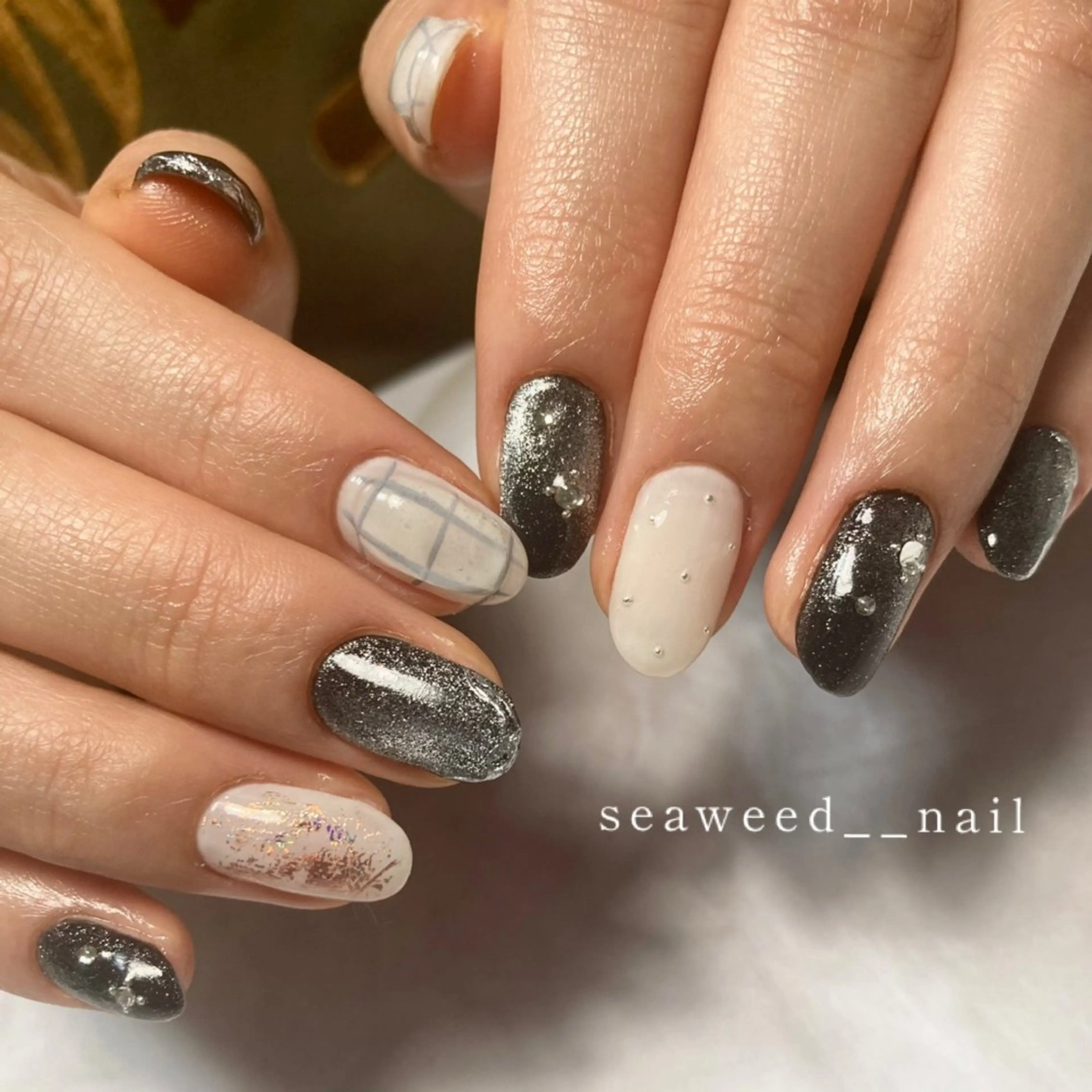 ネイル ハンドネイル seaweed nailのネイルデザイン