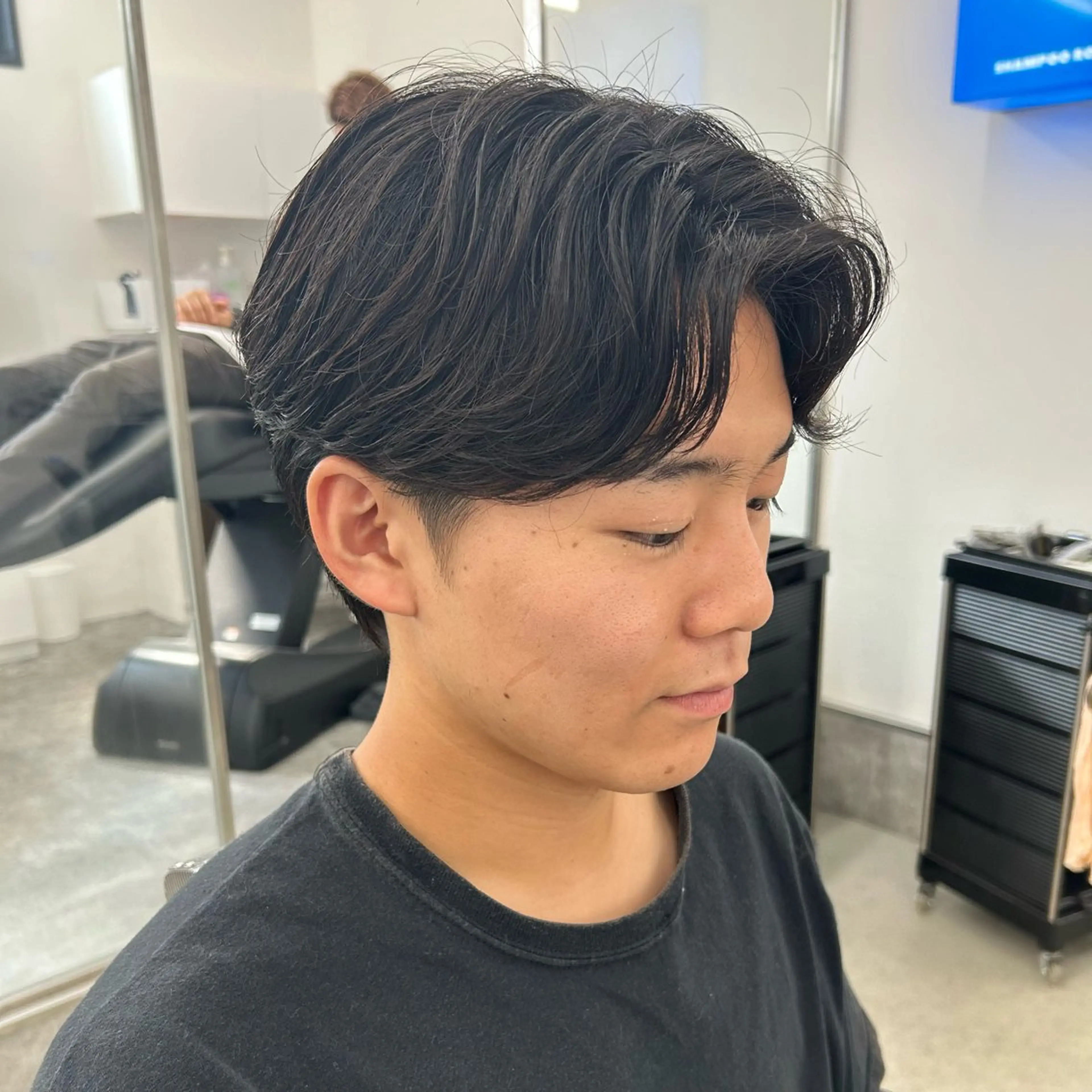 パーマ メンズ カット パーマ 安達 脩人のヘアスタイル