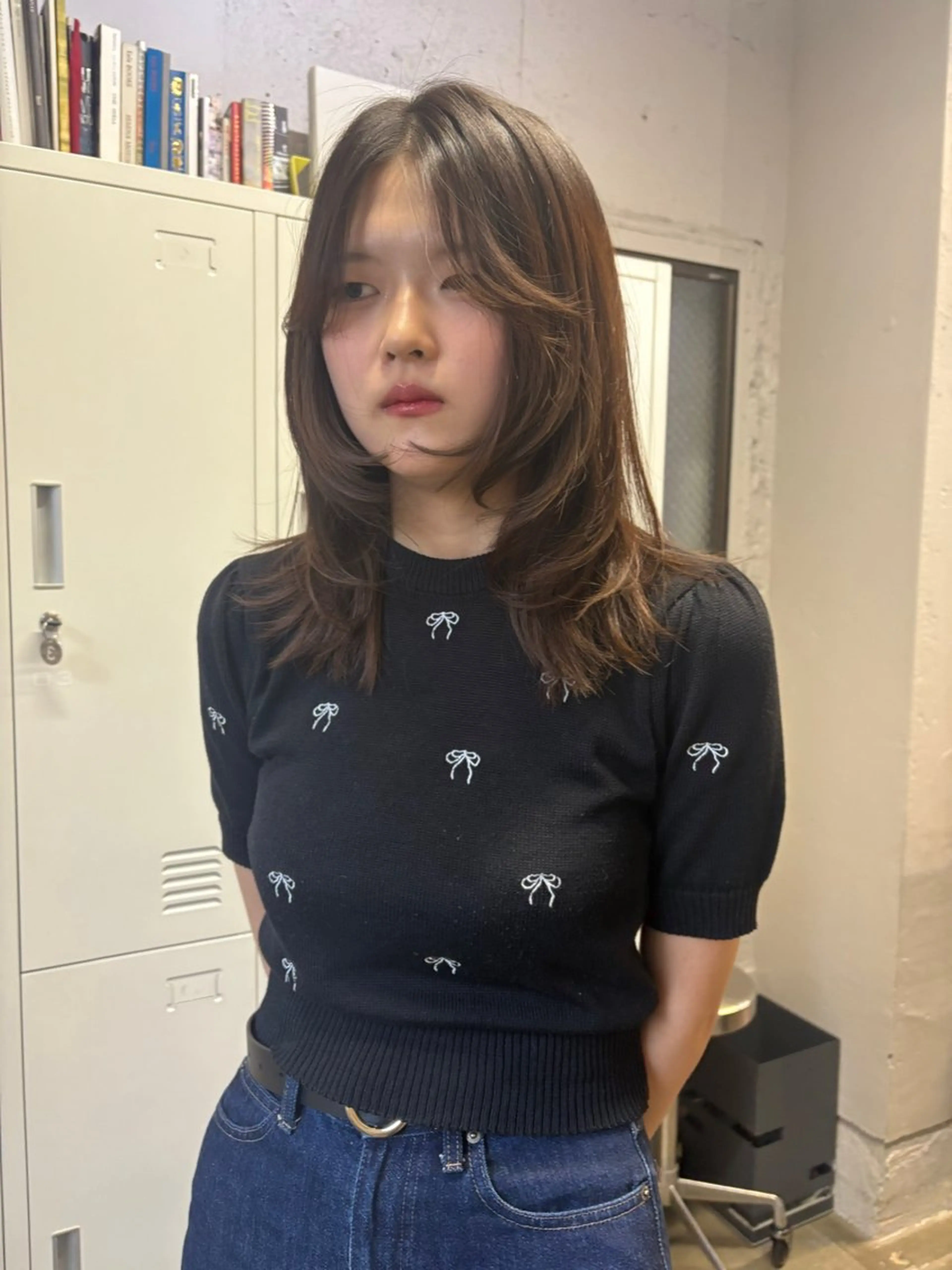 セミロング ボブ 似合わせカット カット ヘアカラー ロングレイヤー Niina🩰のヘアスタイル