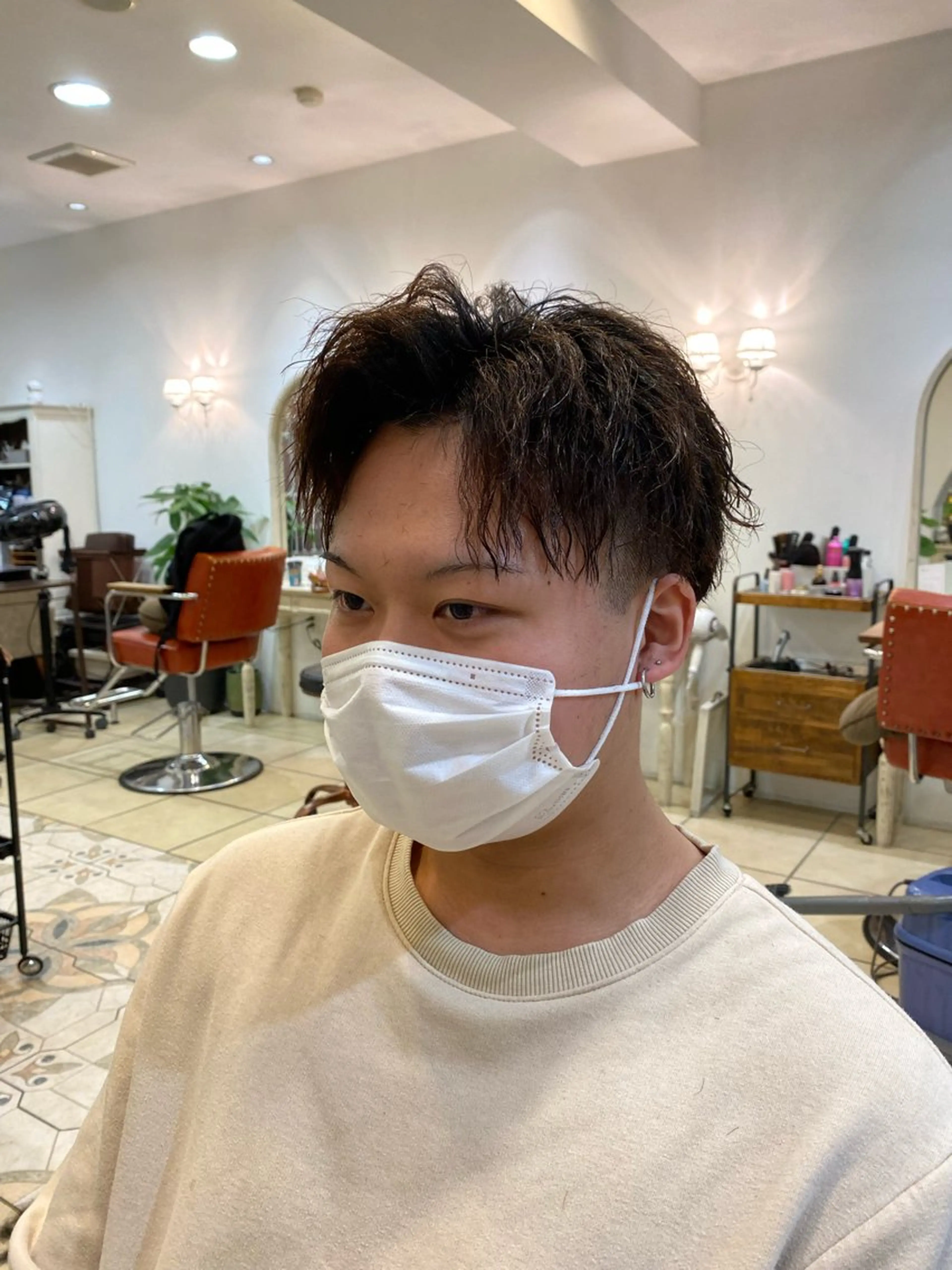 ショート パーマ メンズ メンズパーマ YUTA/艶髪/髪質 改善/メンズカットのヘアスタイル