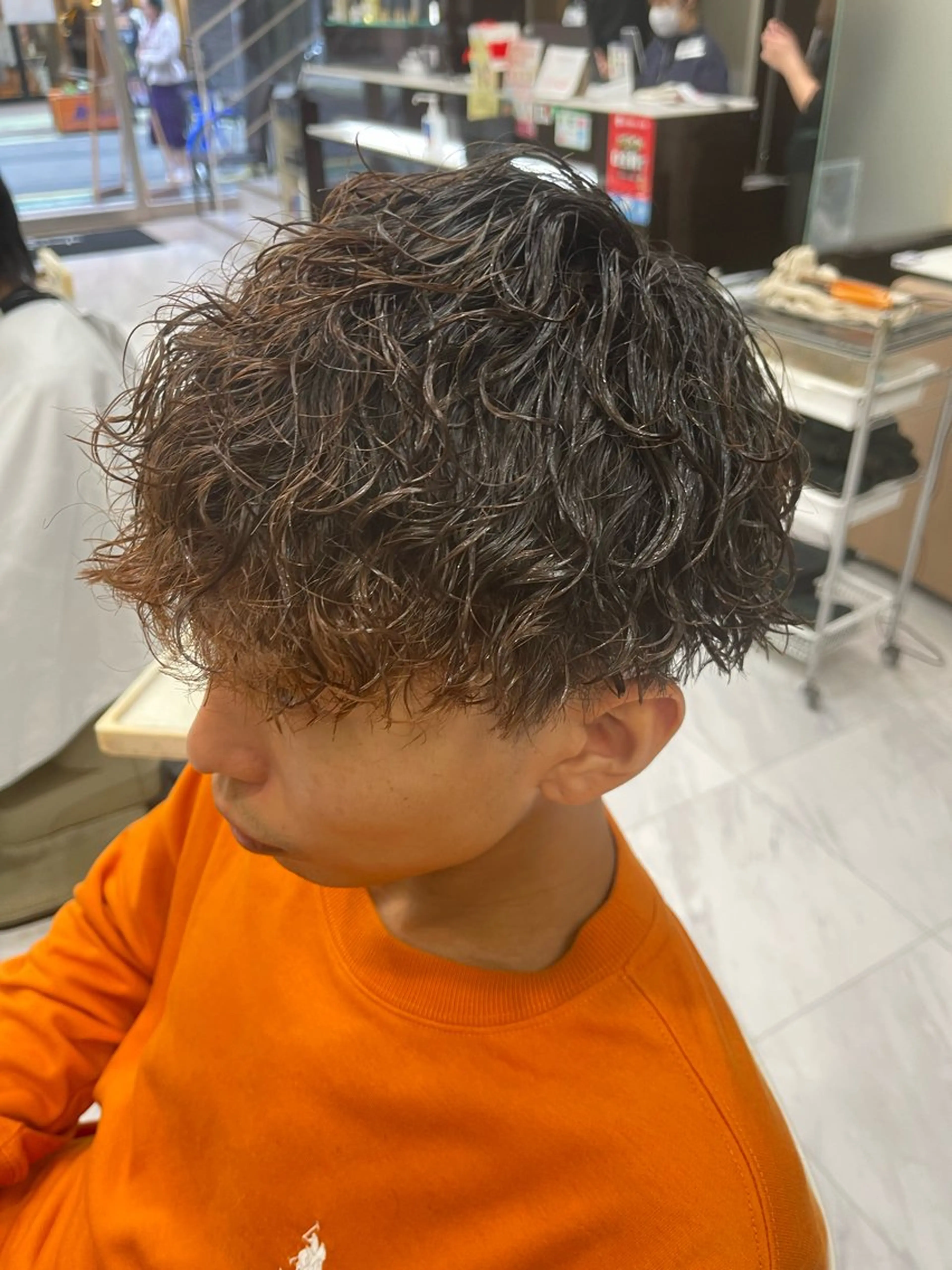 ショート パーマ メンズ メンズパーマ ツイストスパイラルパーマ スパイラルパーマ カット パーマ トリートメント 🌻メンズカット 落合諒🌻のヘアスタイル