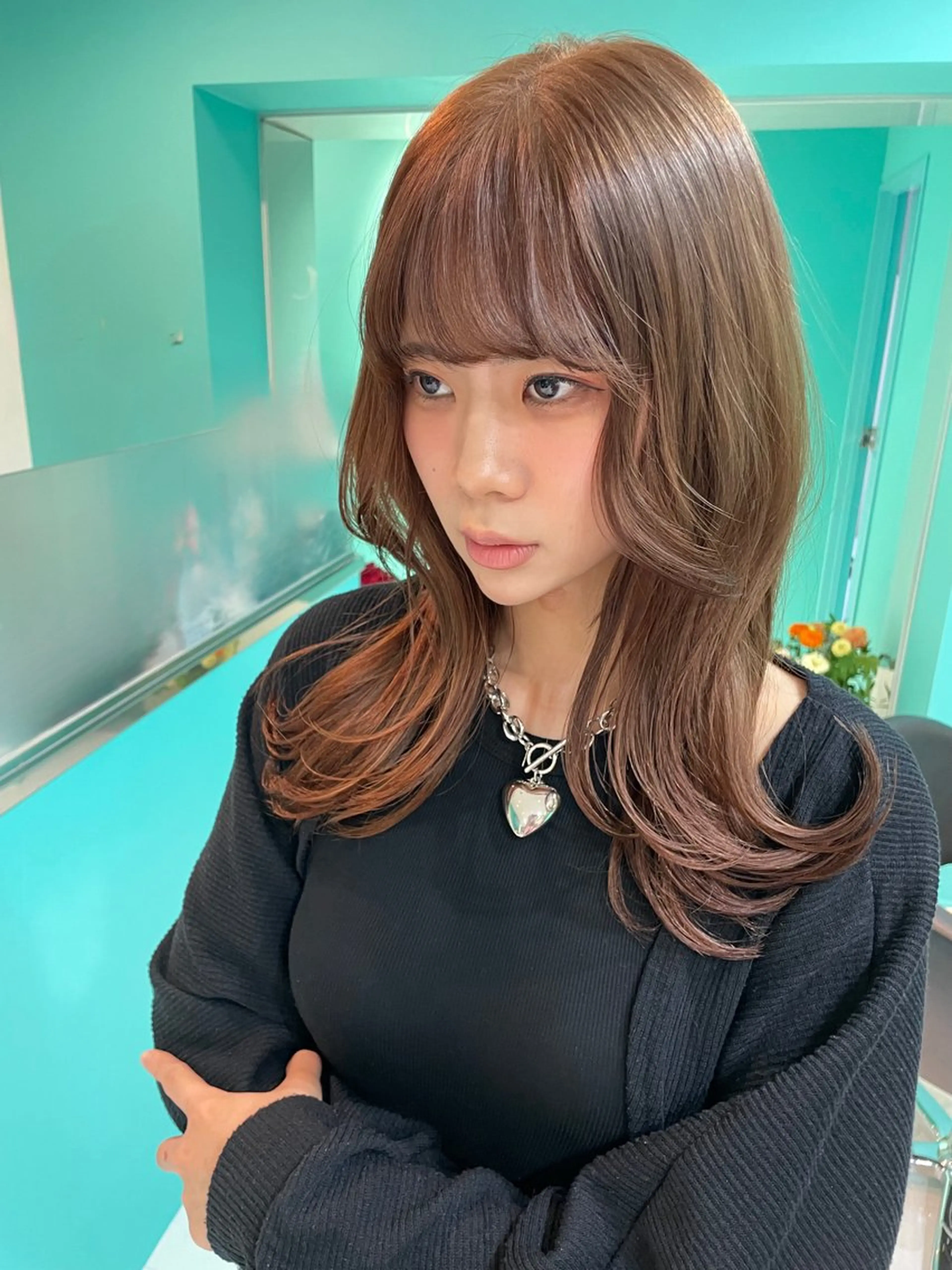 セミロング カラー カット ヘアカラー 💫ダブルカラー💫 池袋西口・泡渕✂️のヘアスタイル