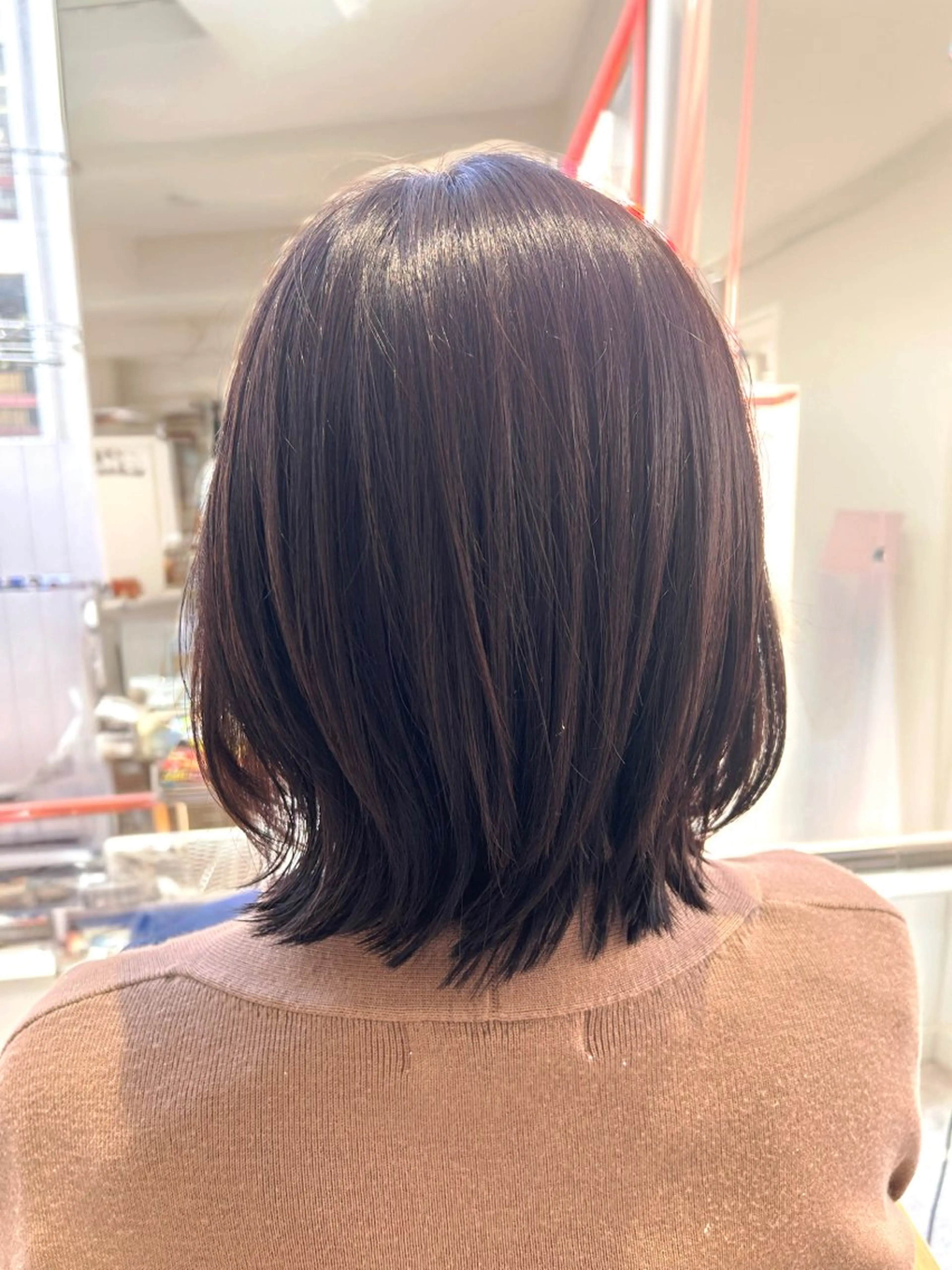ミディアム ボブ くびれヘア 山田 守のヘアスタイル