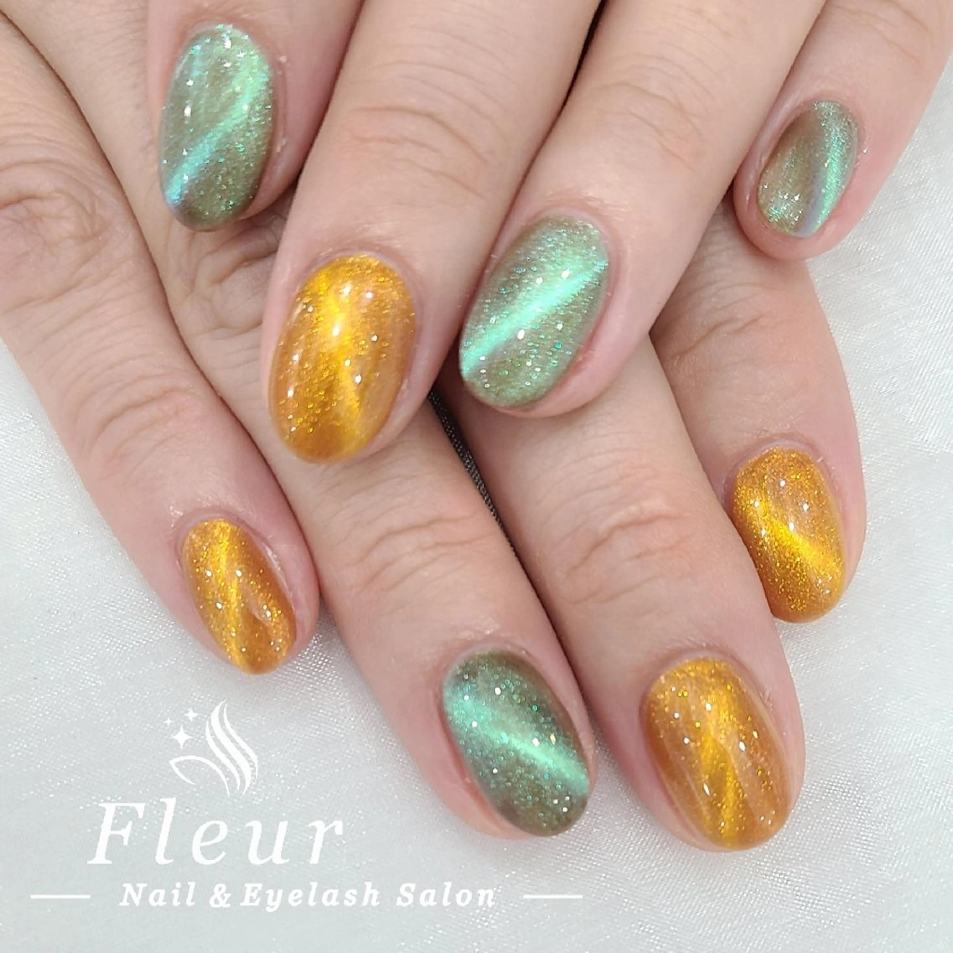 ネイル マグネットネイル ハンドネイル nail&eye ♡Fleur♡のネイルデザイン