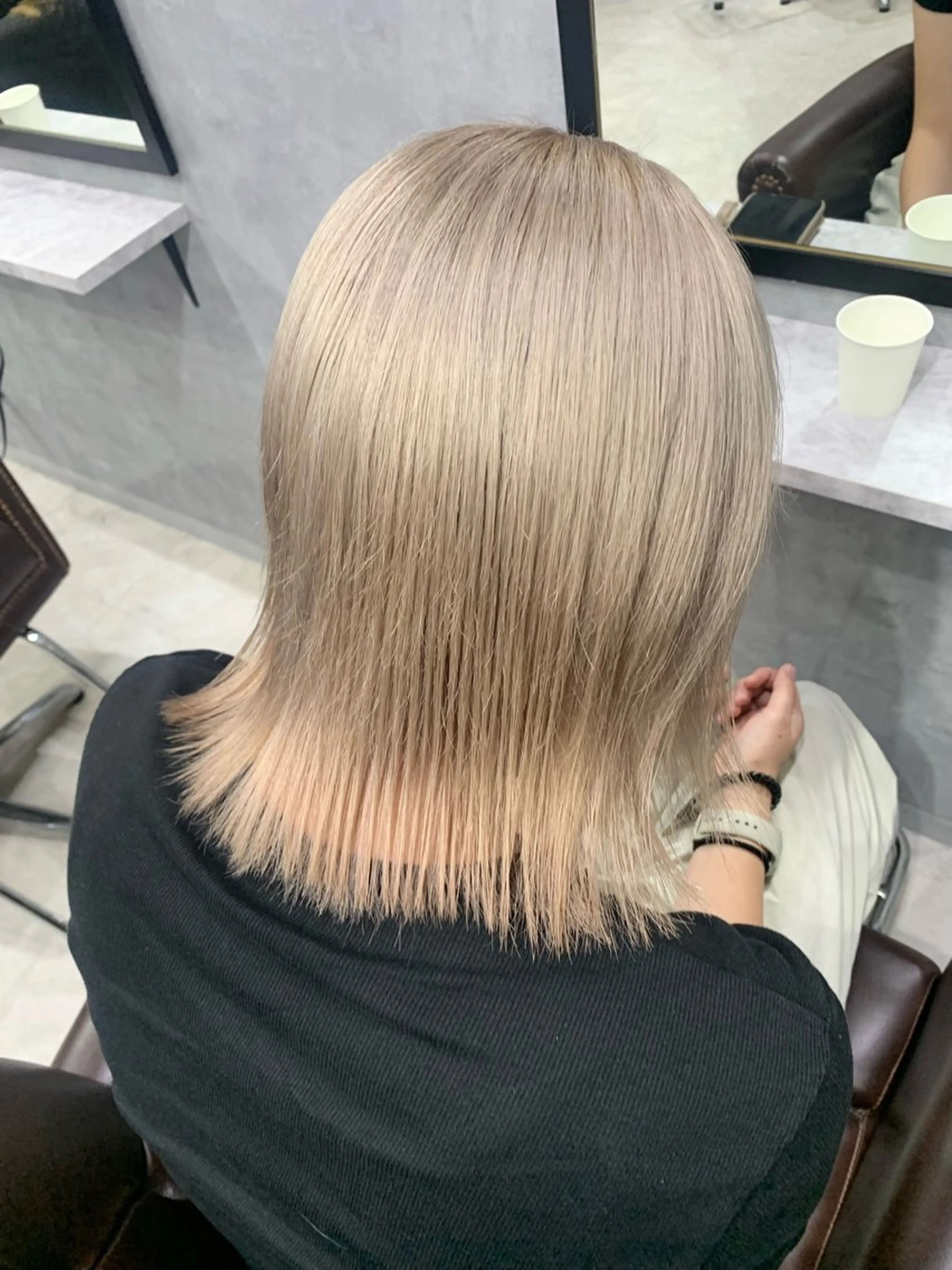 ミディアム カット ヘアカラー トリートメント 池袋/ダブルカラー GLADGE🩵のヘアスタイル