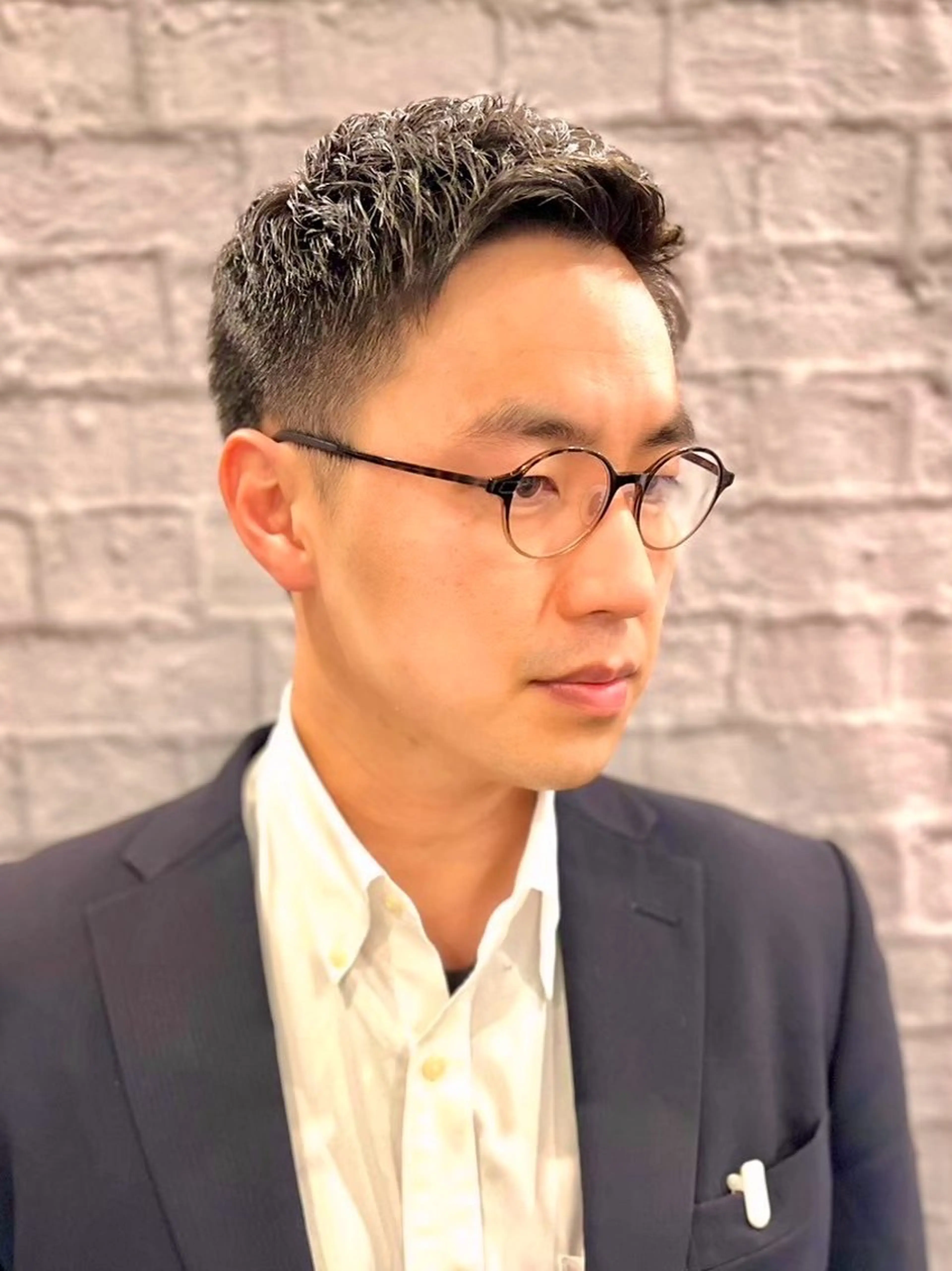 ショート パーマ ヘアアレンジ メンズ キッズ カット ヘアセット メンズカット/パーマ 山崎航平💈のヘアスタイル