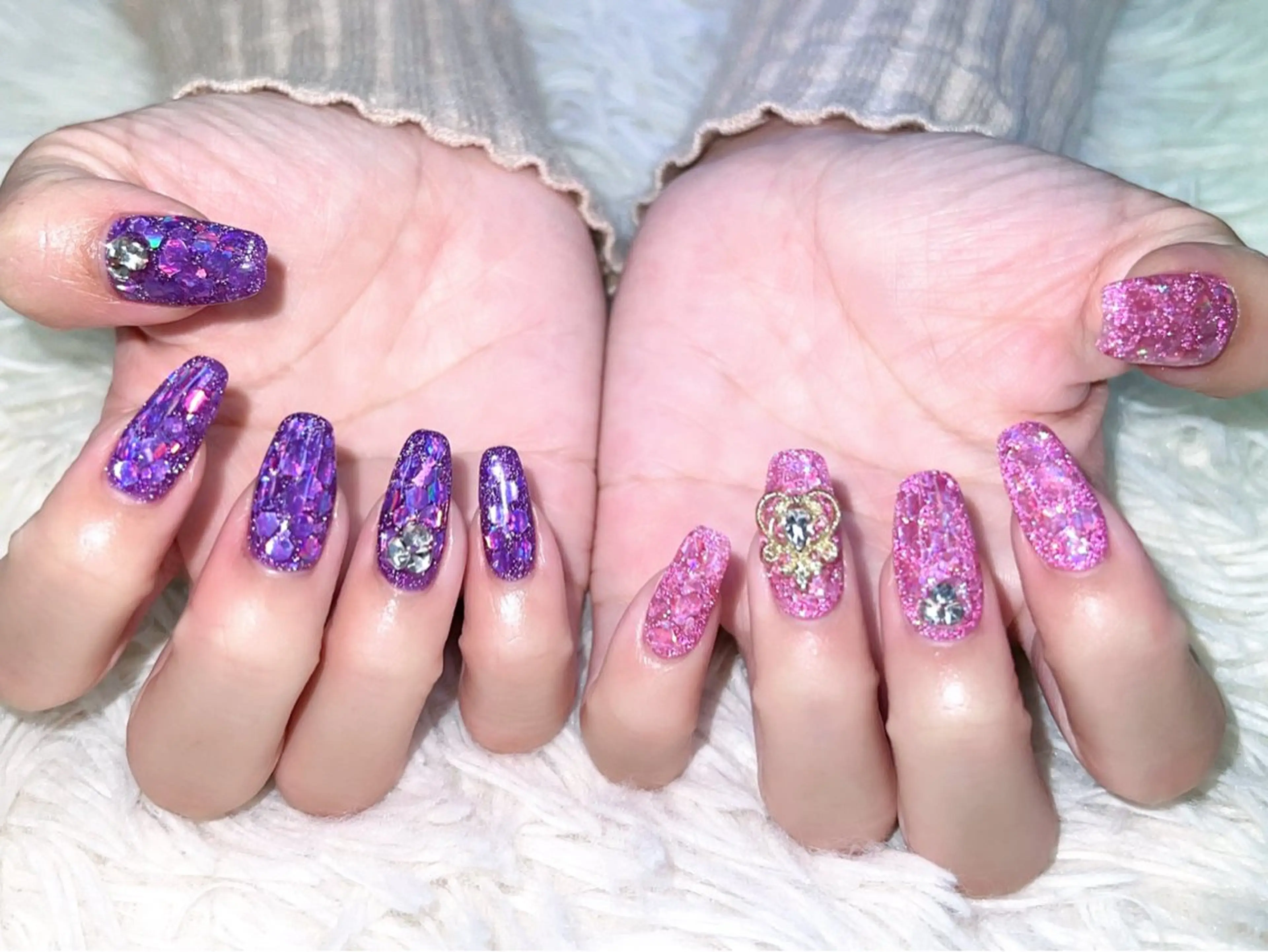ネイル フラッシュネイル ラメ(グリッター) Nail Salon Lianのネイルデザイン