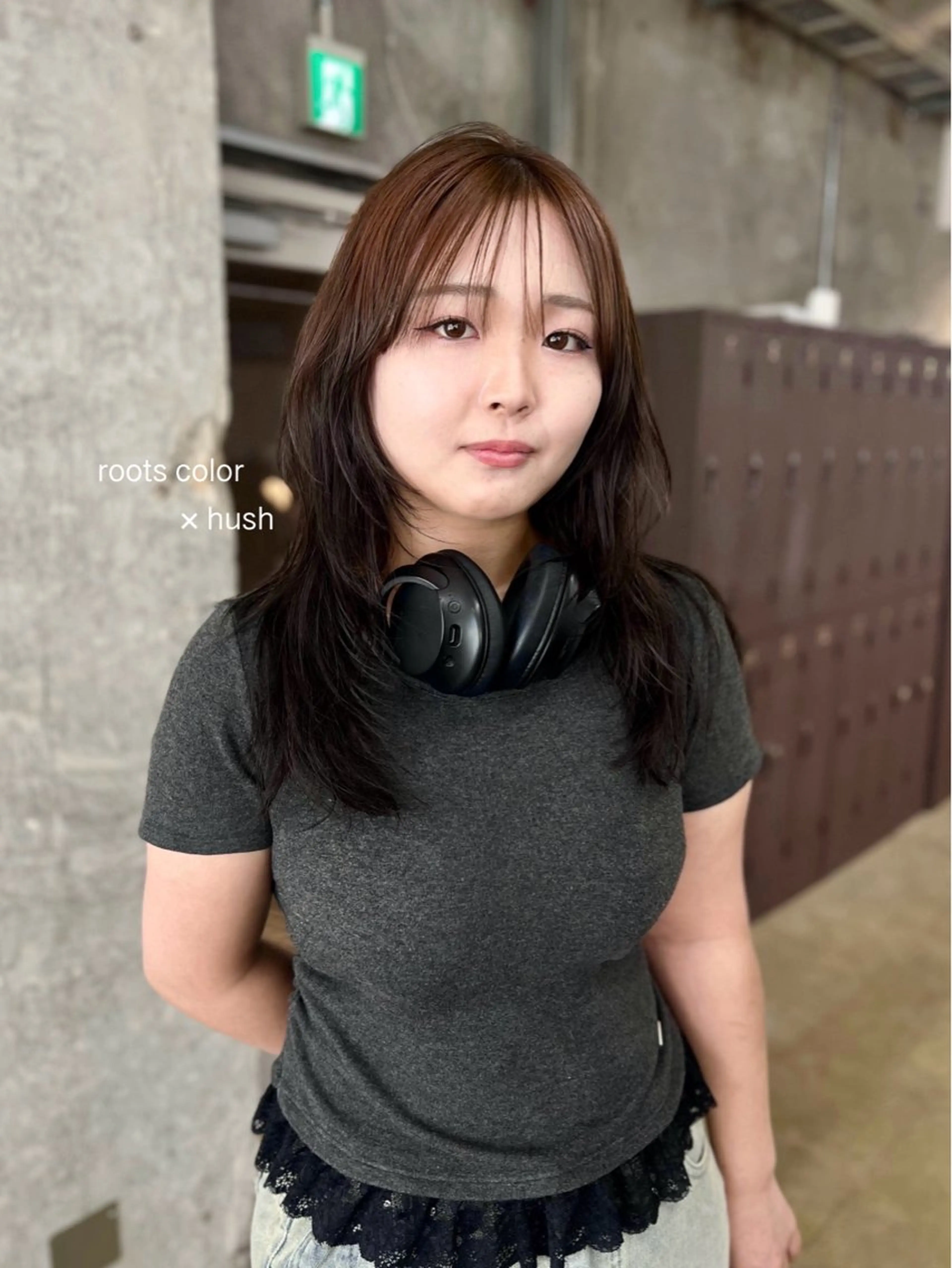 セミロング カラー パーマ セミロングパーマ ブリーチ デザインカラー ブリーチなしカラー ハッシュカット カット ヘアカラー パーマ 水野 雪 パーマ/暖色カラーのヘアスタイル
