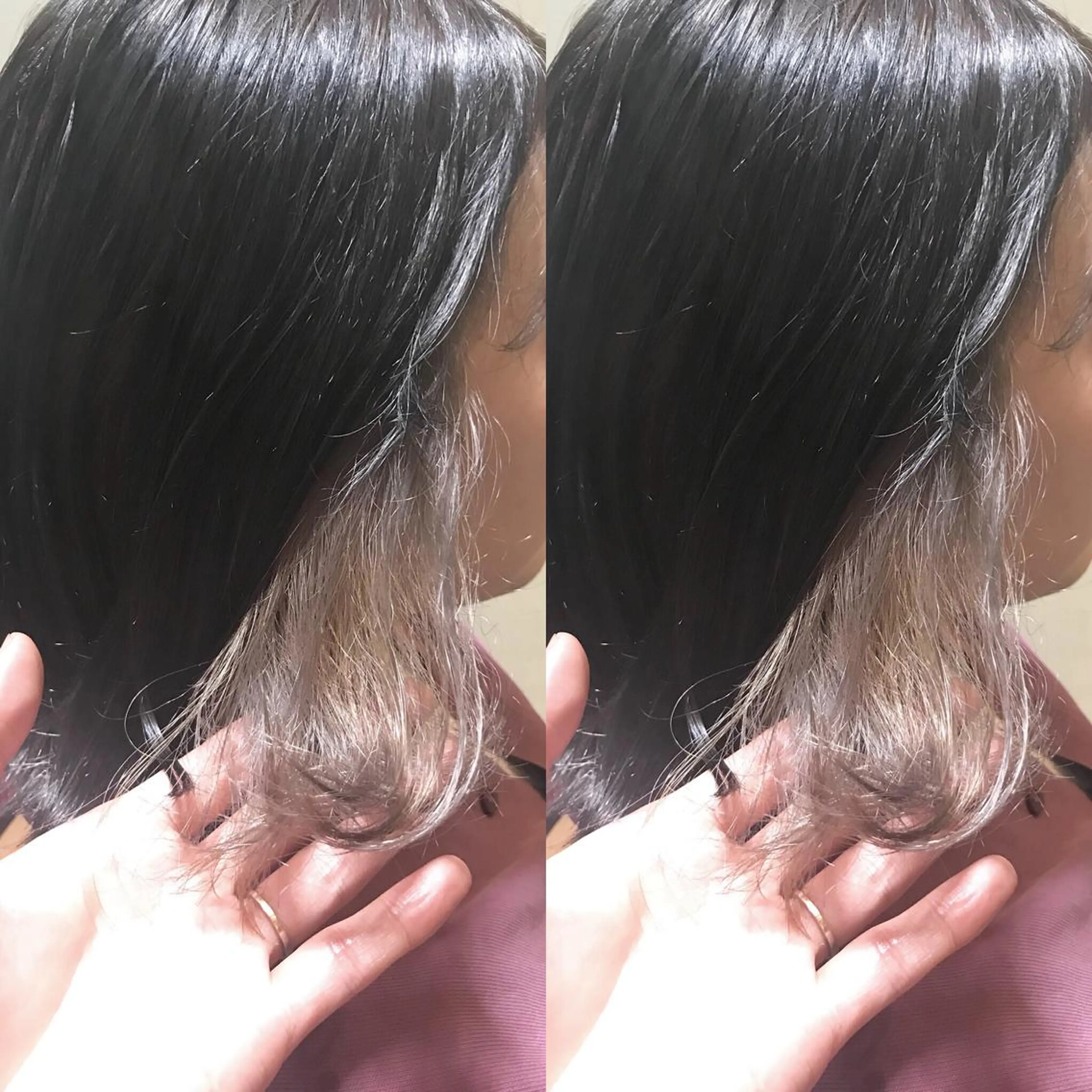 ミディアム カラー パーマ ヘアアレンジ メンズ キッズ ネイル マツエク・マツパ ホワイト サロンドミルク 原宿のヘアスタイル