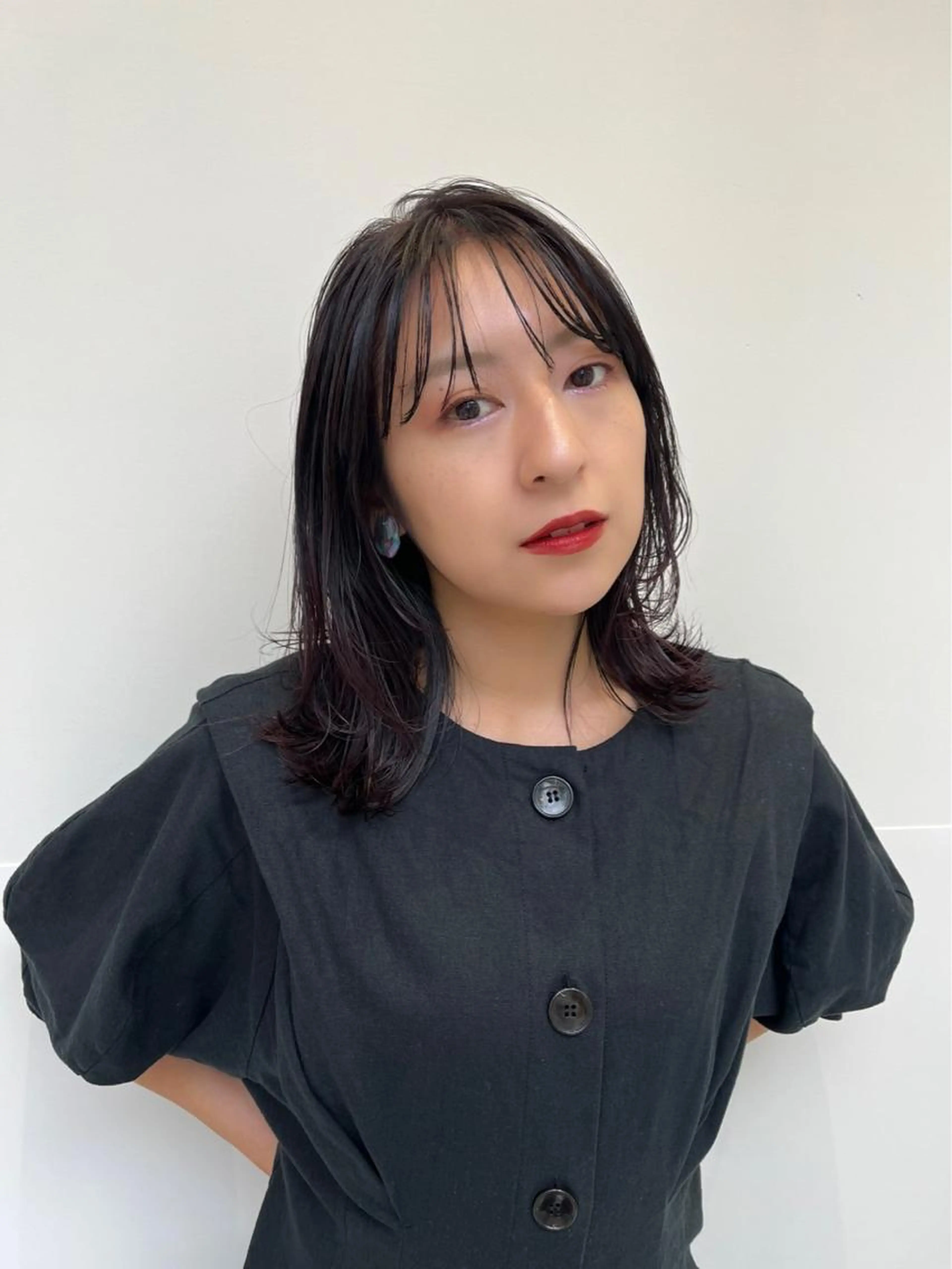 似合わせカット+ナチュラルワンカラー+前処理トリートメント付きの写真