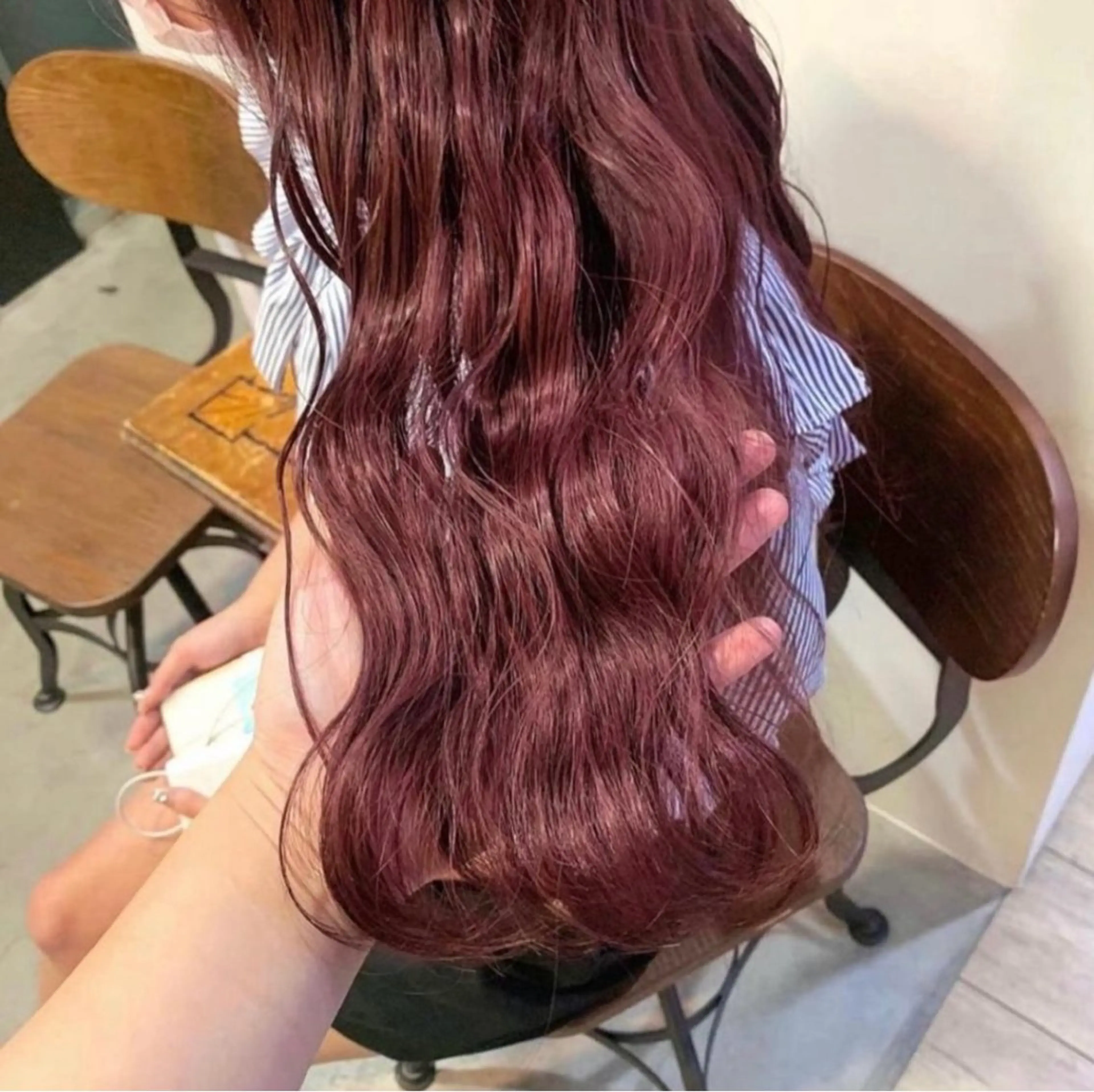セミロング カラー ブリーチ ラベンダーカラー ラベンダーピンク ピンクカラー ヘアカラー トリートメント 暖色/まろベージュ/ シカタユウカのヘアスタイル