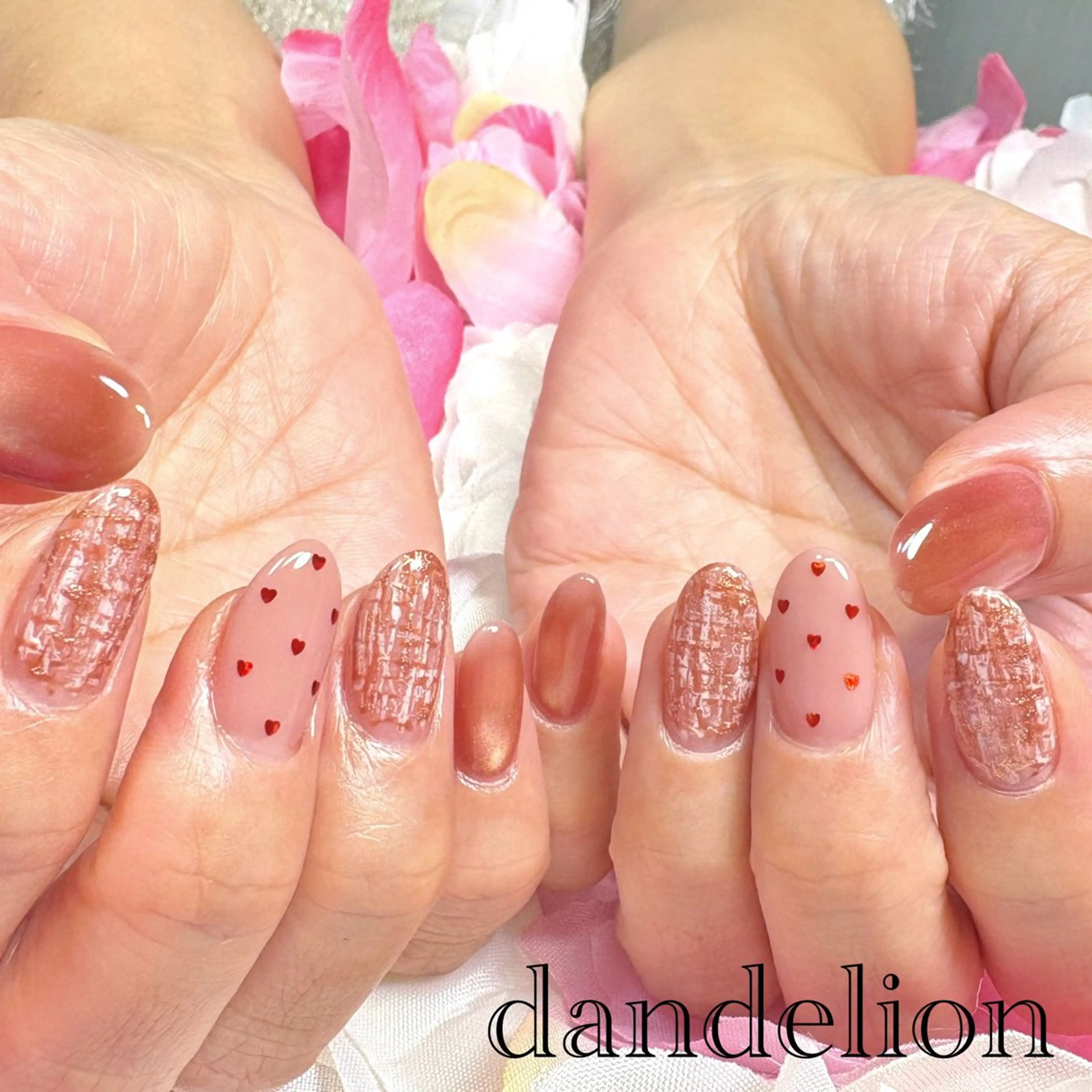 ネイル ハンドネイル ハンドケア dandelion ダンデライオンのネイルデザイン