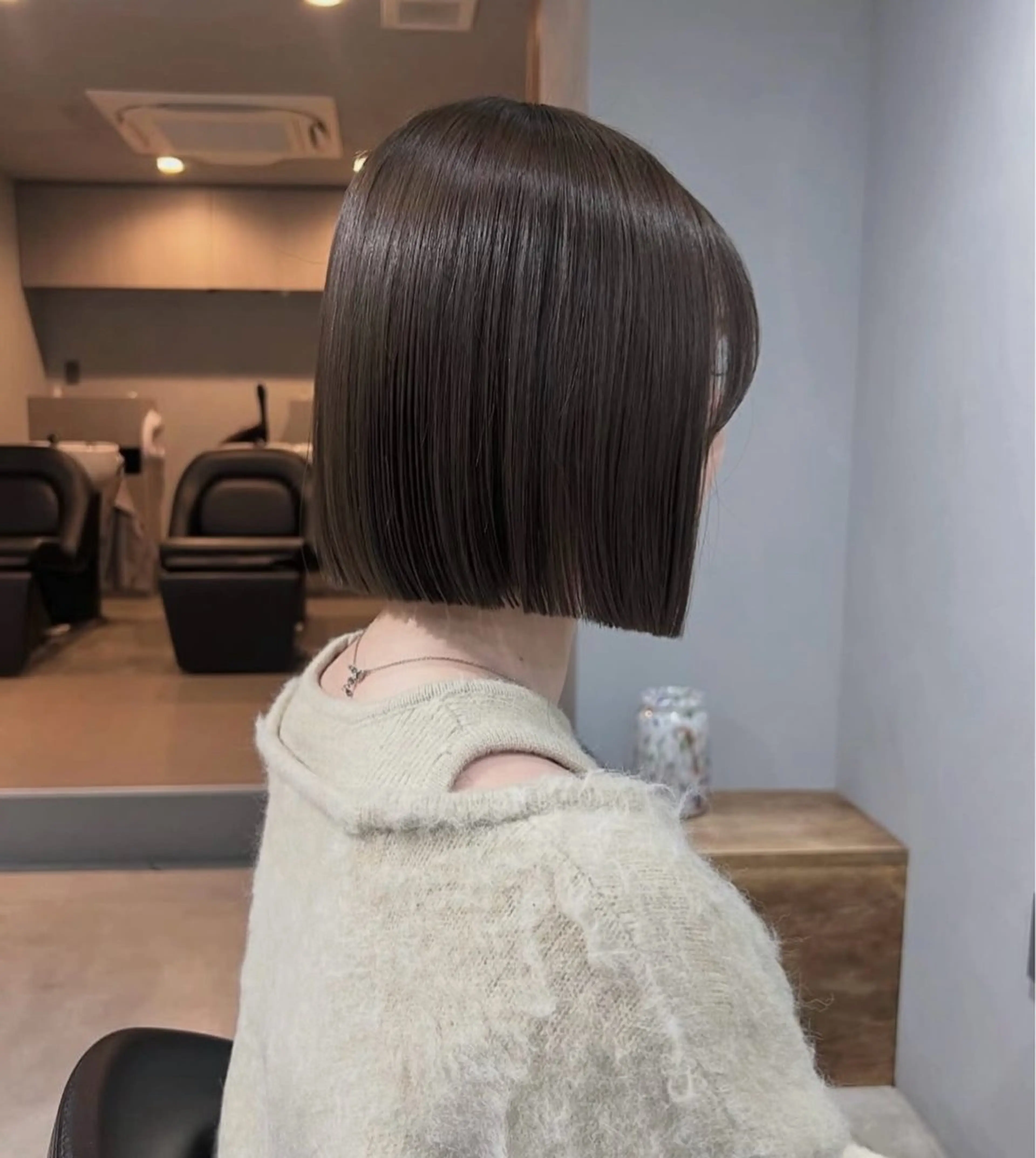 ミディアム カラー カット ヘアカラー トリートメント 【arc】akane オリーブ/ベージュのヘアスタイル