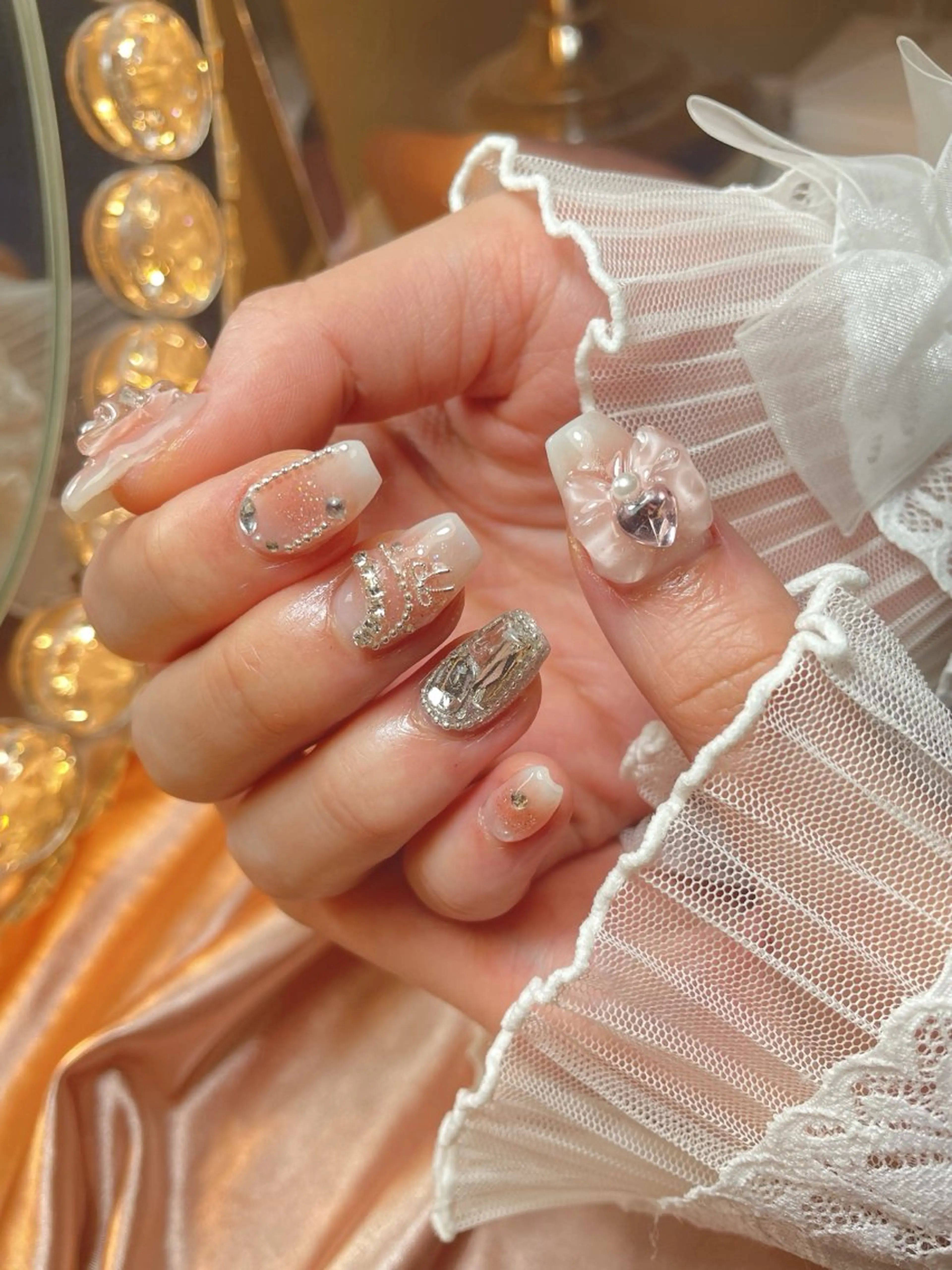 ネイル 23時まで❤︎韓国、 ワンホンネイルのネイルデザイン