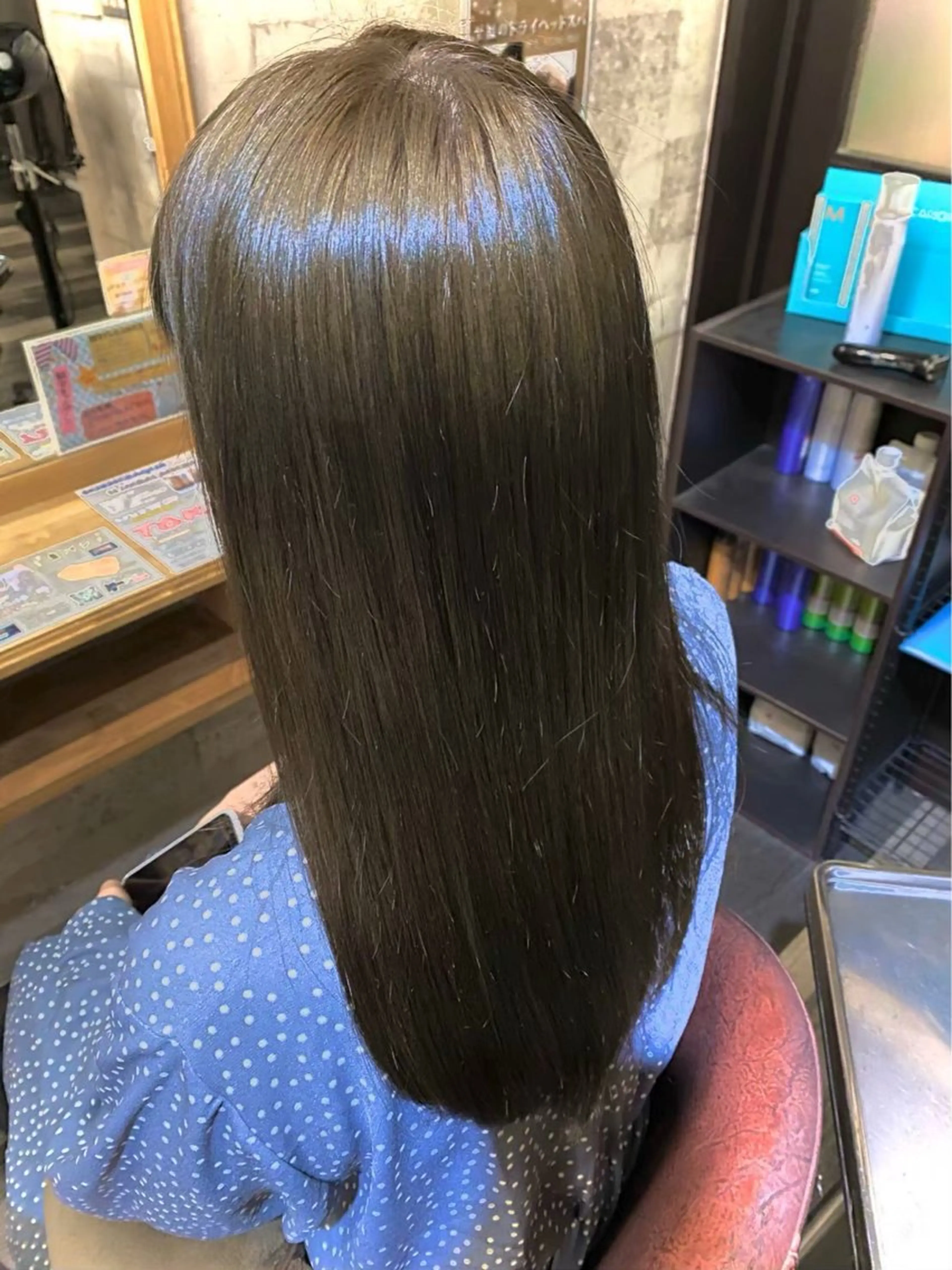 ロング カット 縮毛矯正 トリートメント 🎀飯野 心咲のヘアスタイル