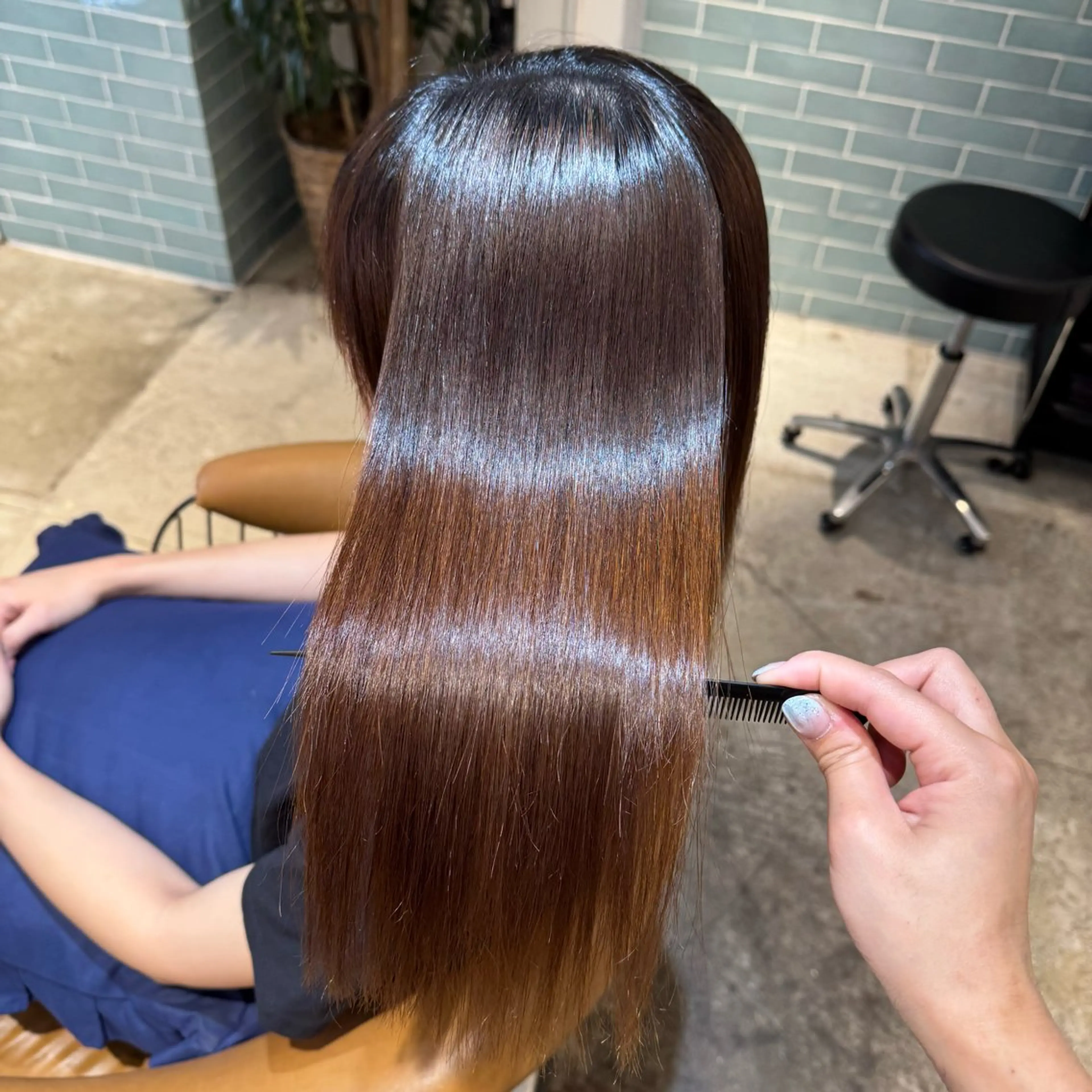 ロング 髪質改善 ロング 縮毛矯正 カット ヘアカラー トリートメント ヘアセット 髪質改善/ボブ /韓国/erikoのヘアスタイル