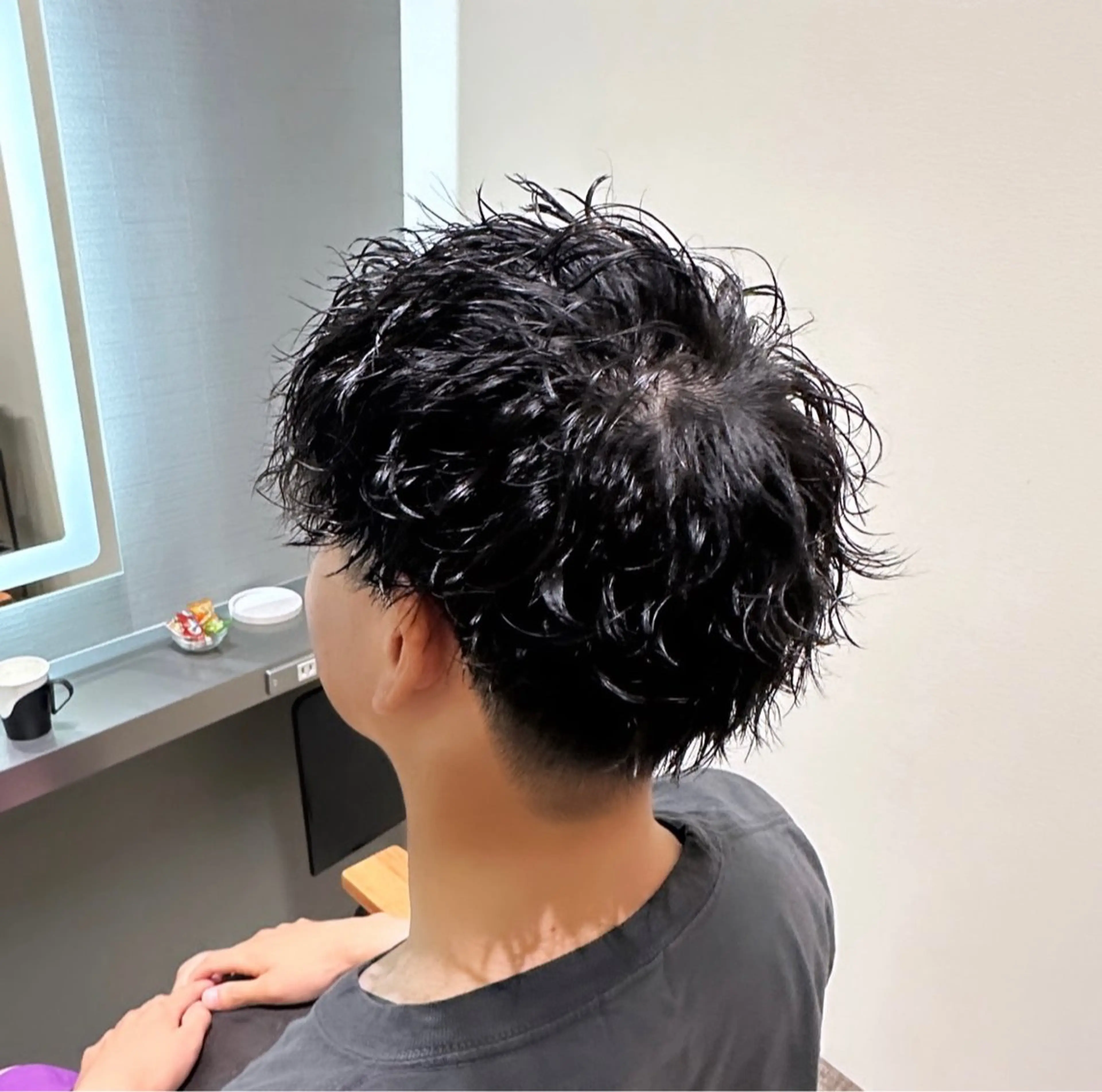 🌀【朝のセットを楽ちんに】🌀メンズ限定👦🏻波巻きorツイストパーマ＋カット🍃の写真