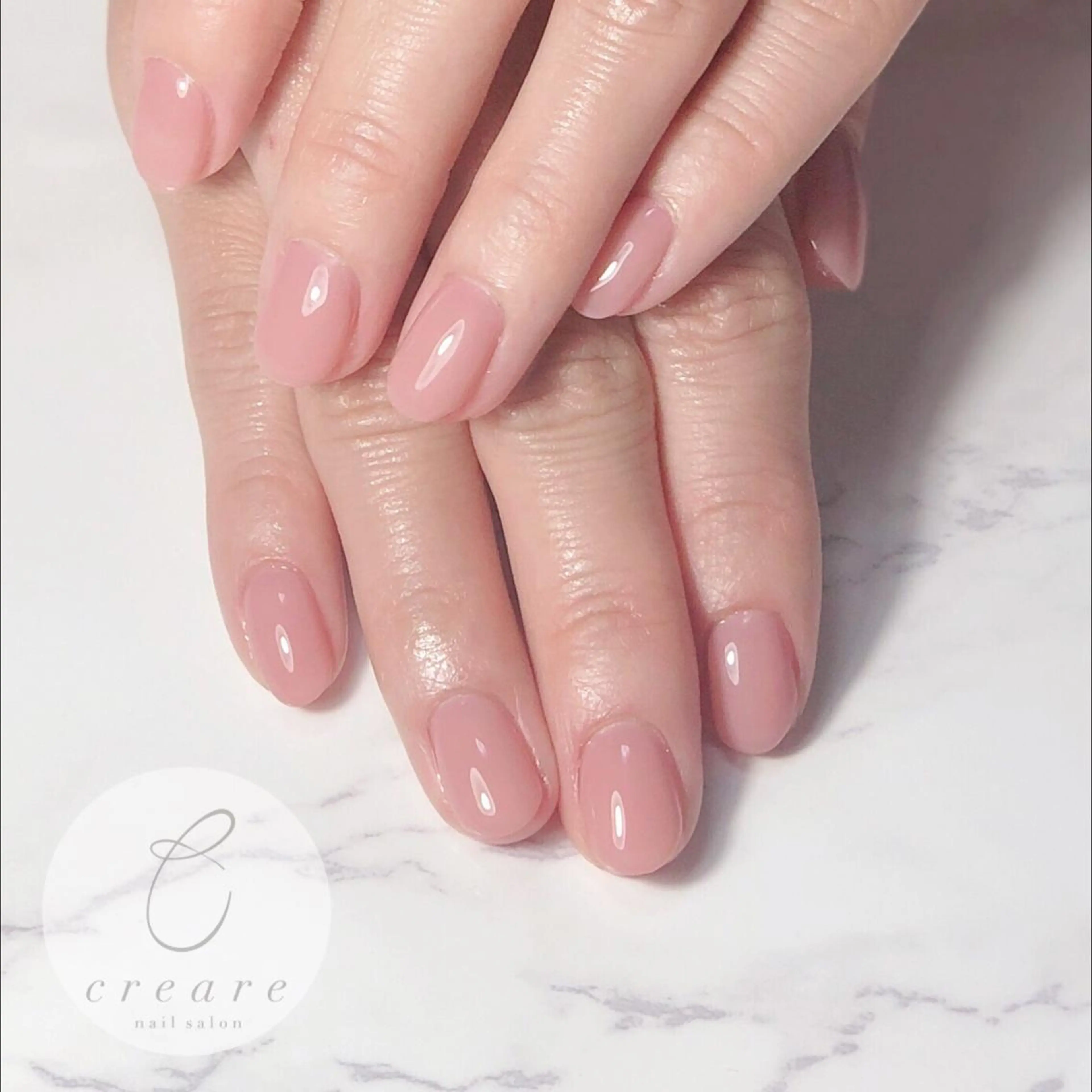 ネイル ジェルネイル オフィスネイル ワンカラーネイル ピンク 辻野 和枝のネイルデザイン