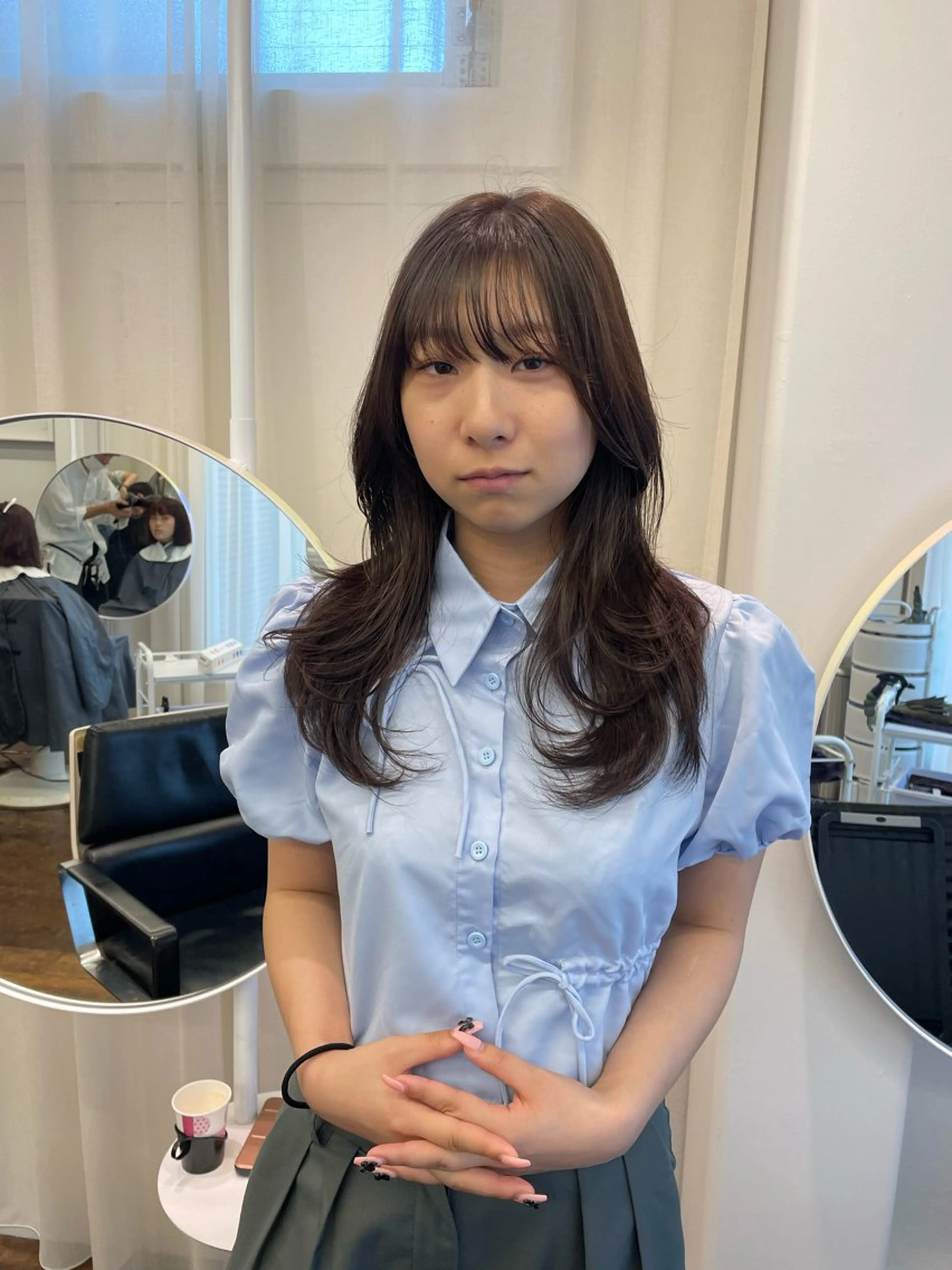 ロング カラー レイヤーカット ウルフカット カット ヘアカラー トリートメント レイヤーカット🎀 kanaのヘアスタイル