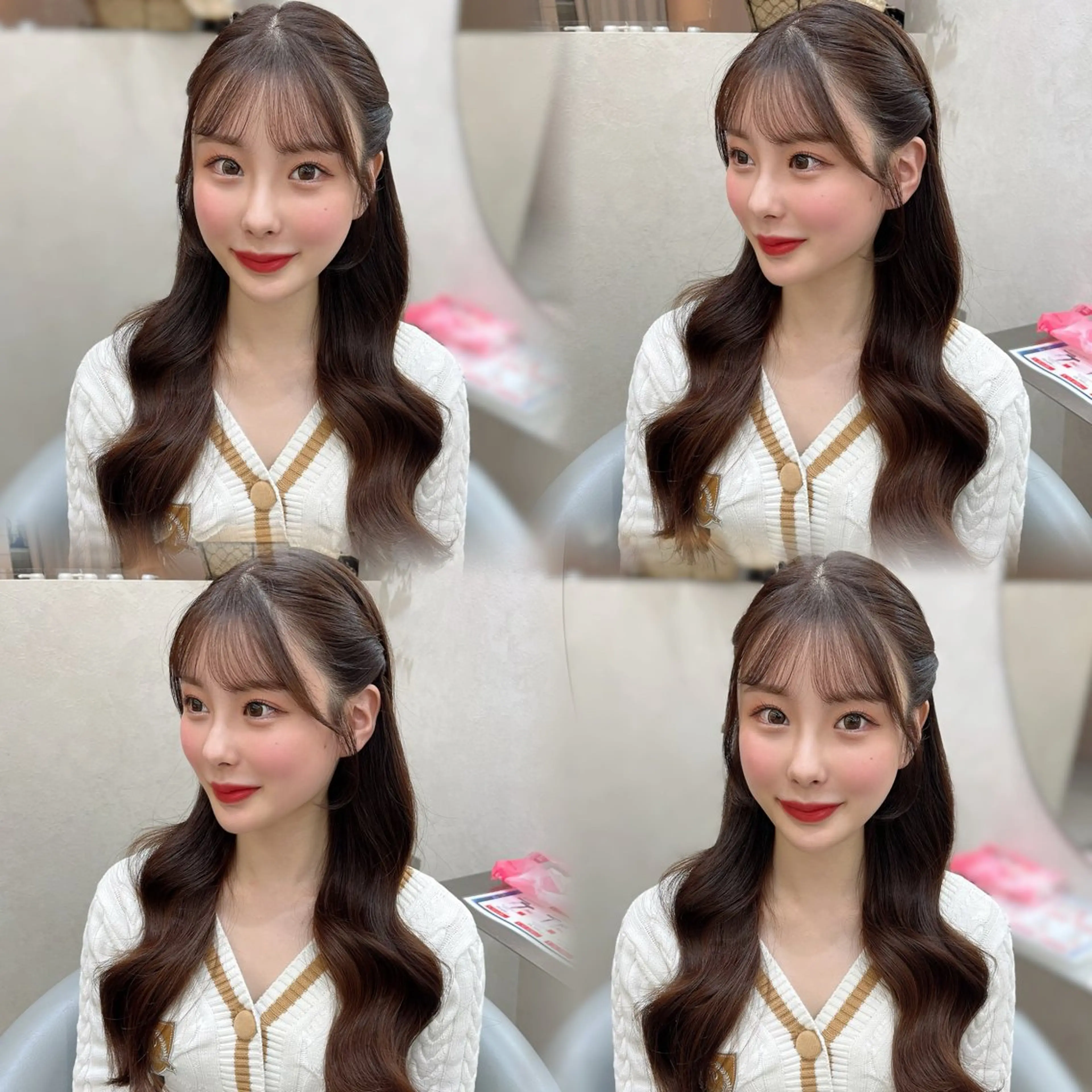 ロング カラー ブラウンカラー チョコレートブラウン ヨシンモリ 韓国風ヘア カット ヘアカラー トリートメント 新宿/韓国ヘア 中明度カラー/かやのヘアスタイル