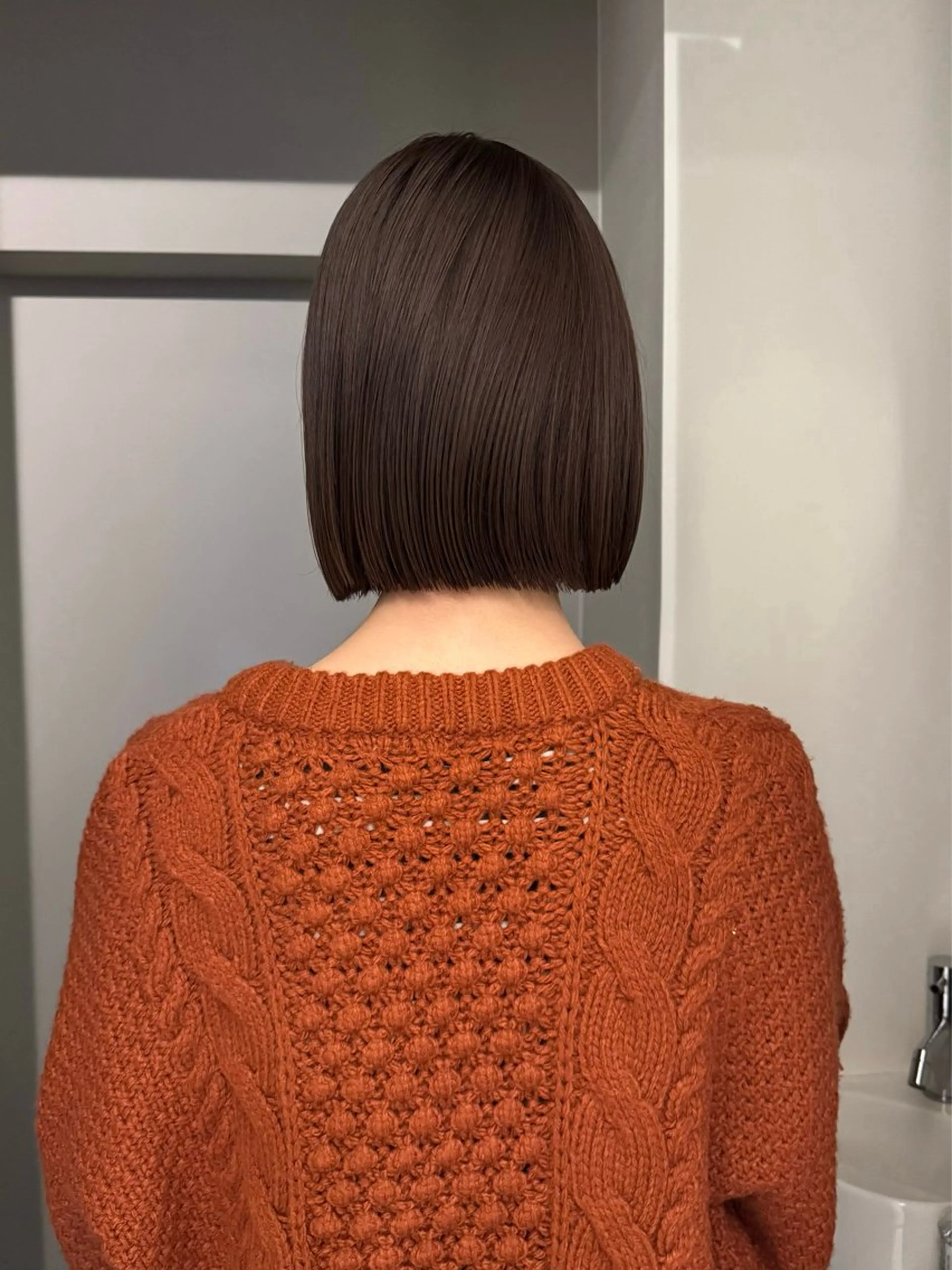 ミディアム カラー ヘアアレンジ ブラウンカラー マロンブラウン カット ヘアカラー トリートメント mina 🌷のヘアスタイル