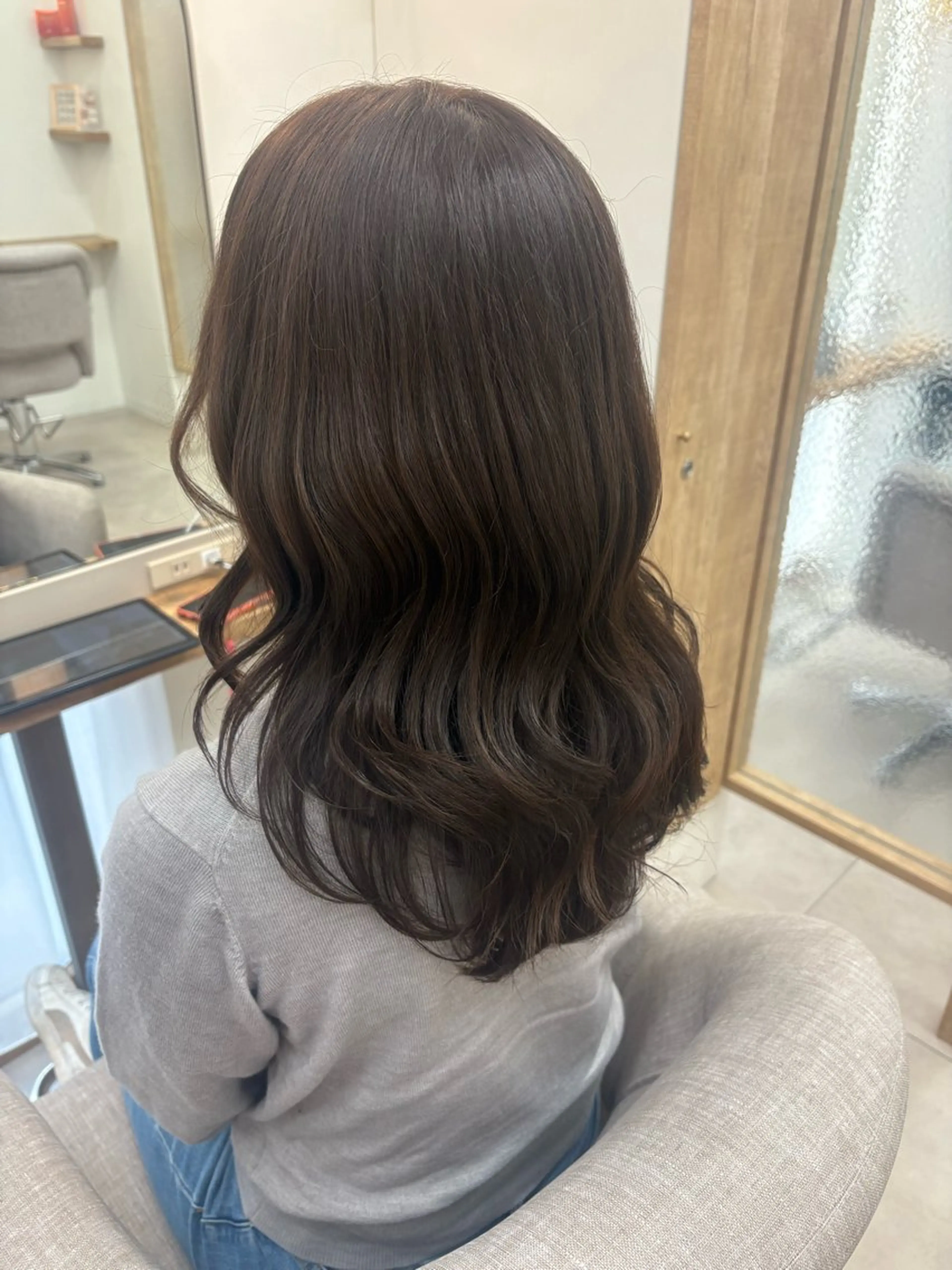セミロング カラー アッシュ Haruka ハルカのヘアスタイル