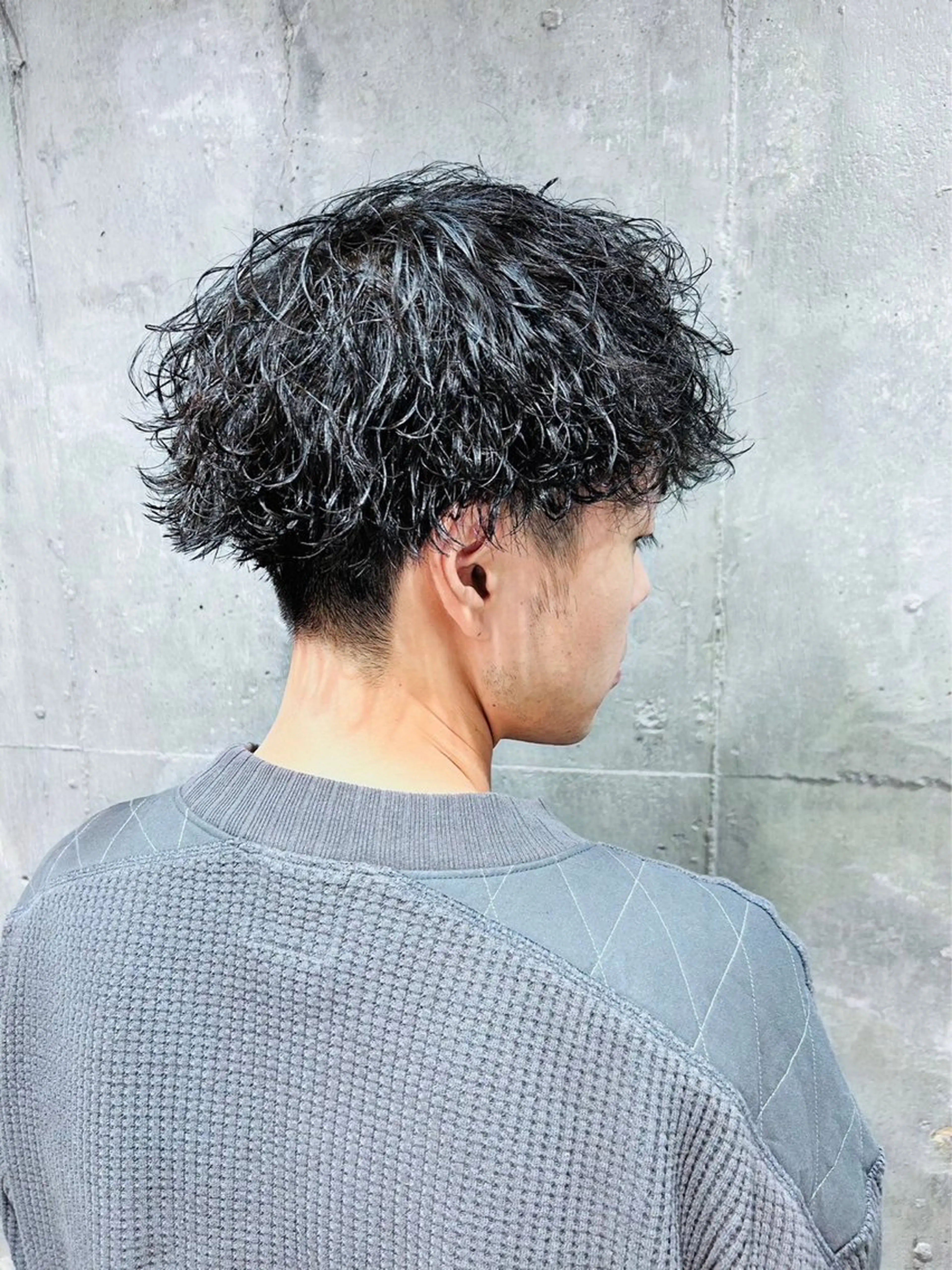 ショート パーマ メンズ メンズパーマ 波巻きパーマ メンズサロン alfRed白井のヘアスタイル
