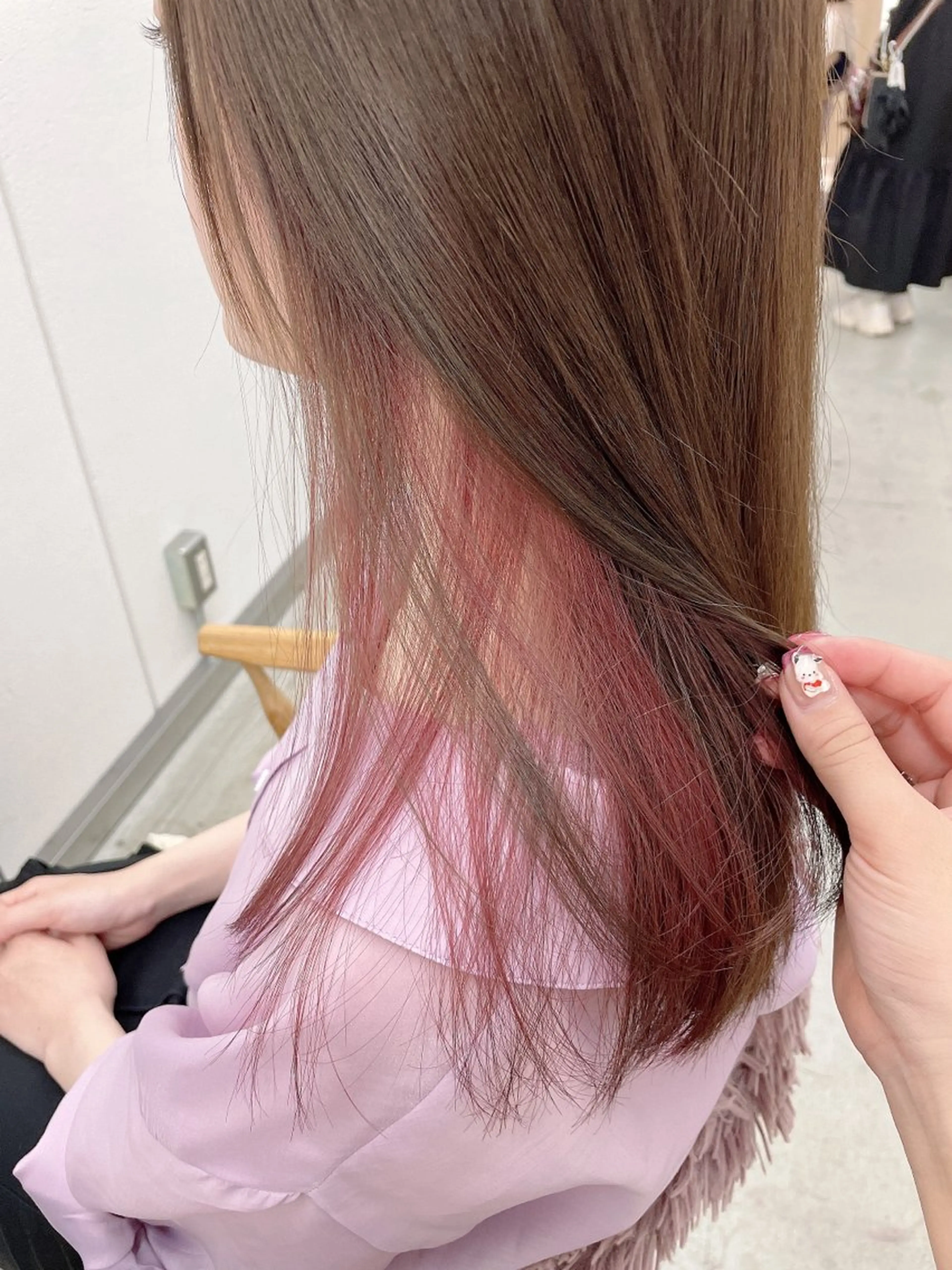 セミロング ヘアカラー トリートメント NIKO/名古屋/ 伏見/花屋併設のヘアスタイル