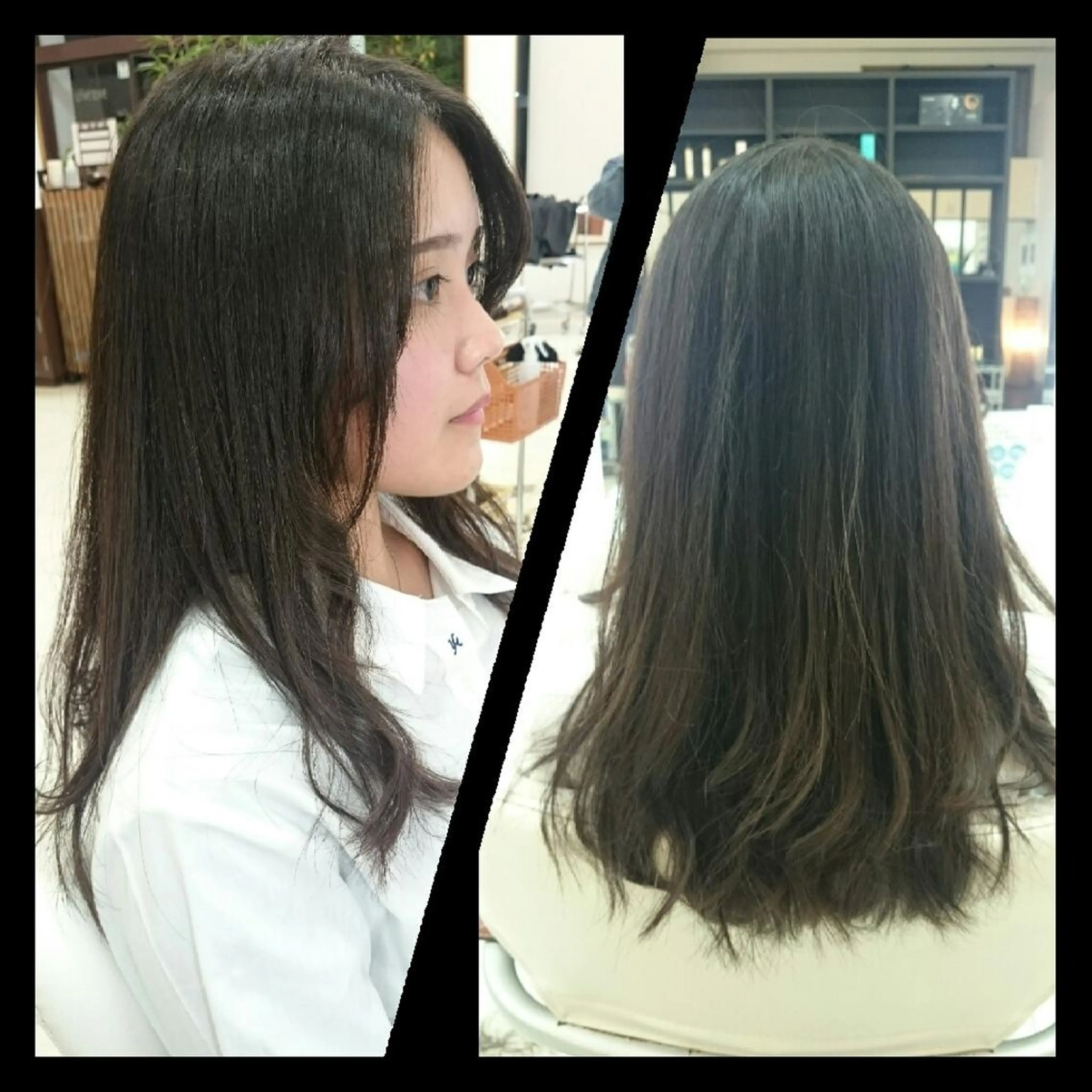 セミロング キンジョウ エナミのヘアスタイル