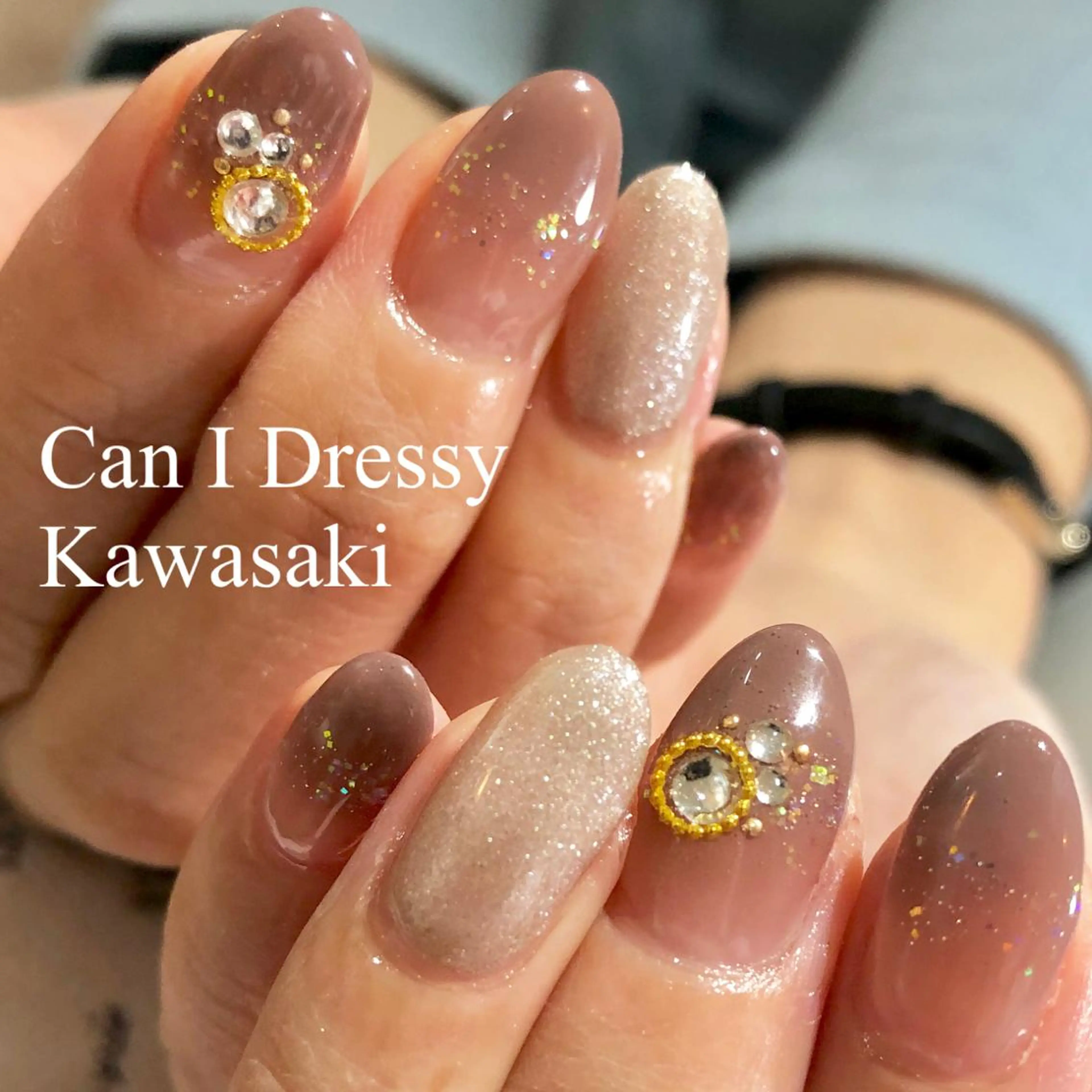 ネイル キラキラネイル ハンドネイル Can I 川崎店 三島 久美子のネイルデザイン