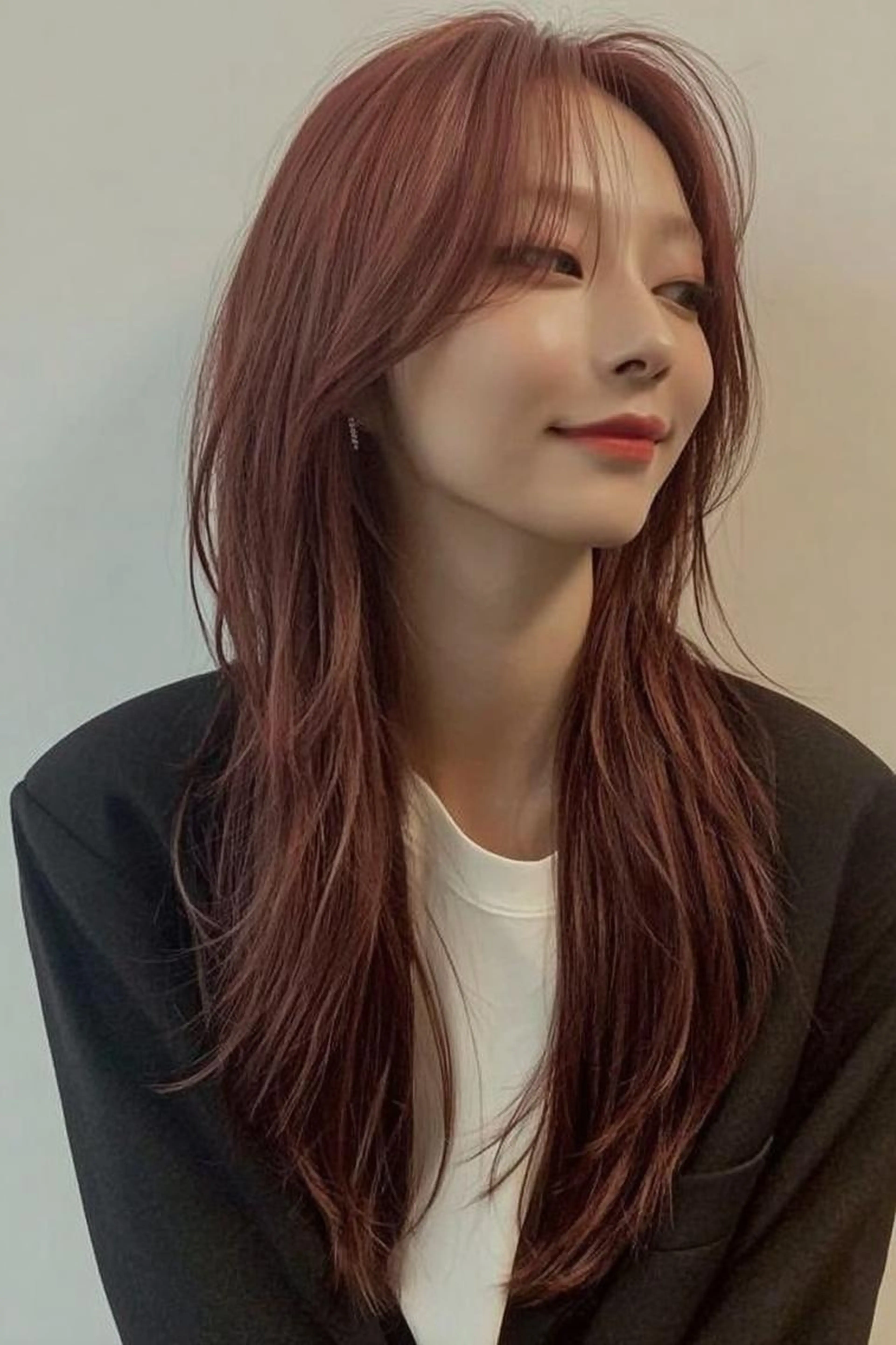 【🍎暖色カラー高発色メニュー🍎】前髪/顔まわりカット➕ブリーチなしダブルカラー➕トリートメント❤️ロング料金なし❤️の写真