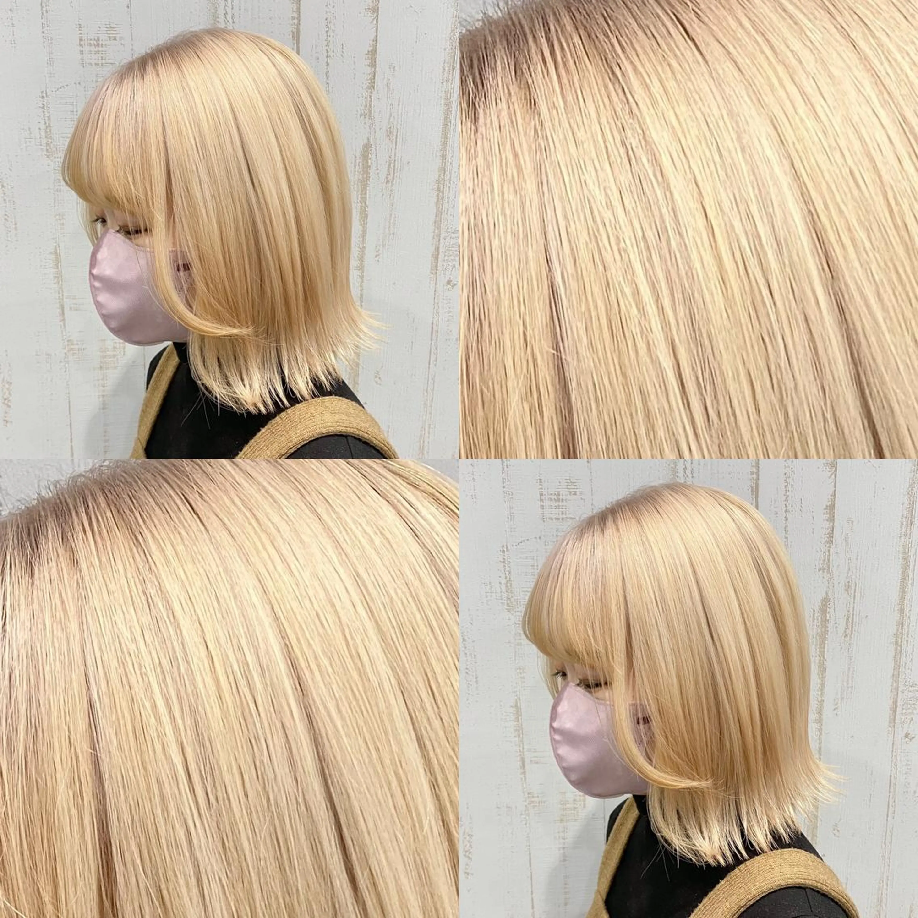 ショート カラー ハイトーン💫 エクステ💫maiのヘアスタイル