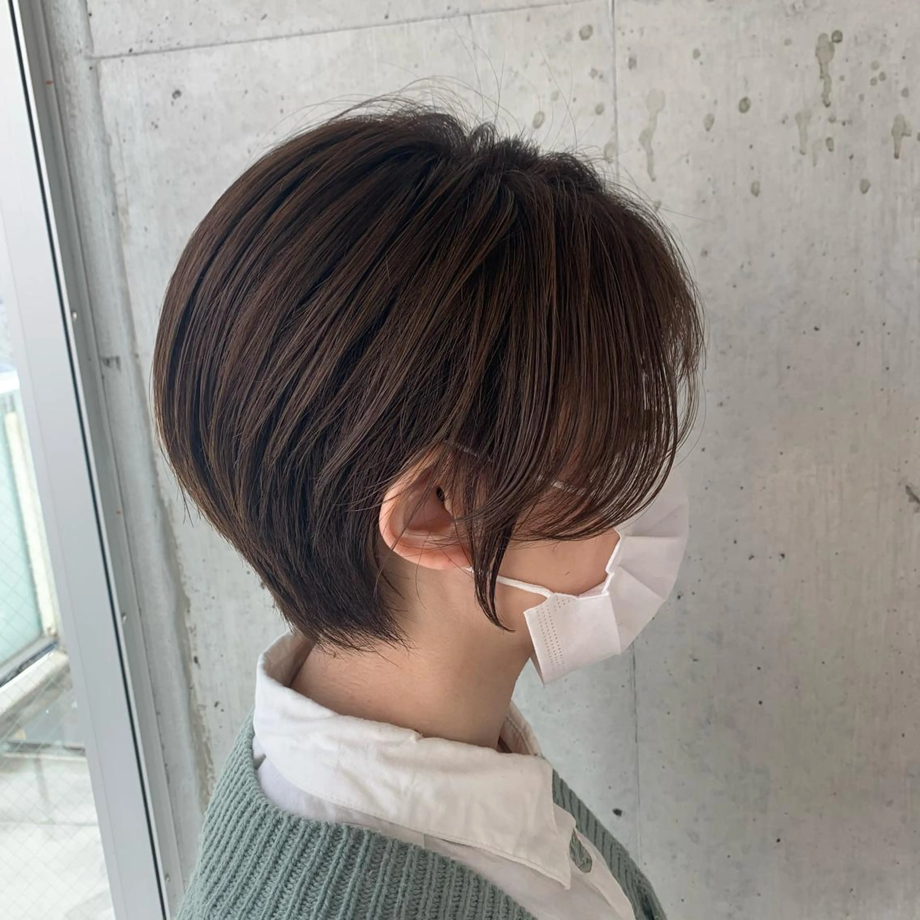 ショート アッシュ 外国人風カラー ハイライト 髪質改善 韓国風ヘア hoNua. 栄/透明感カラーのヘアスタイル