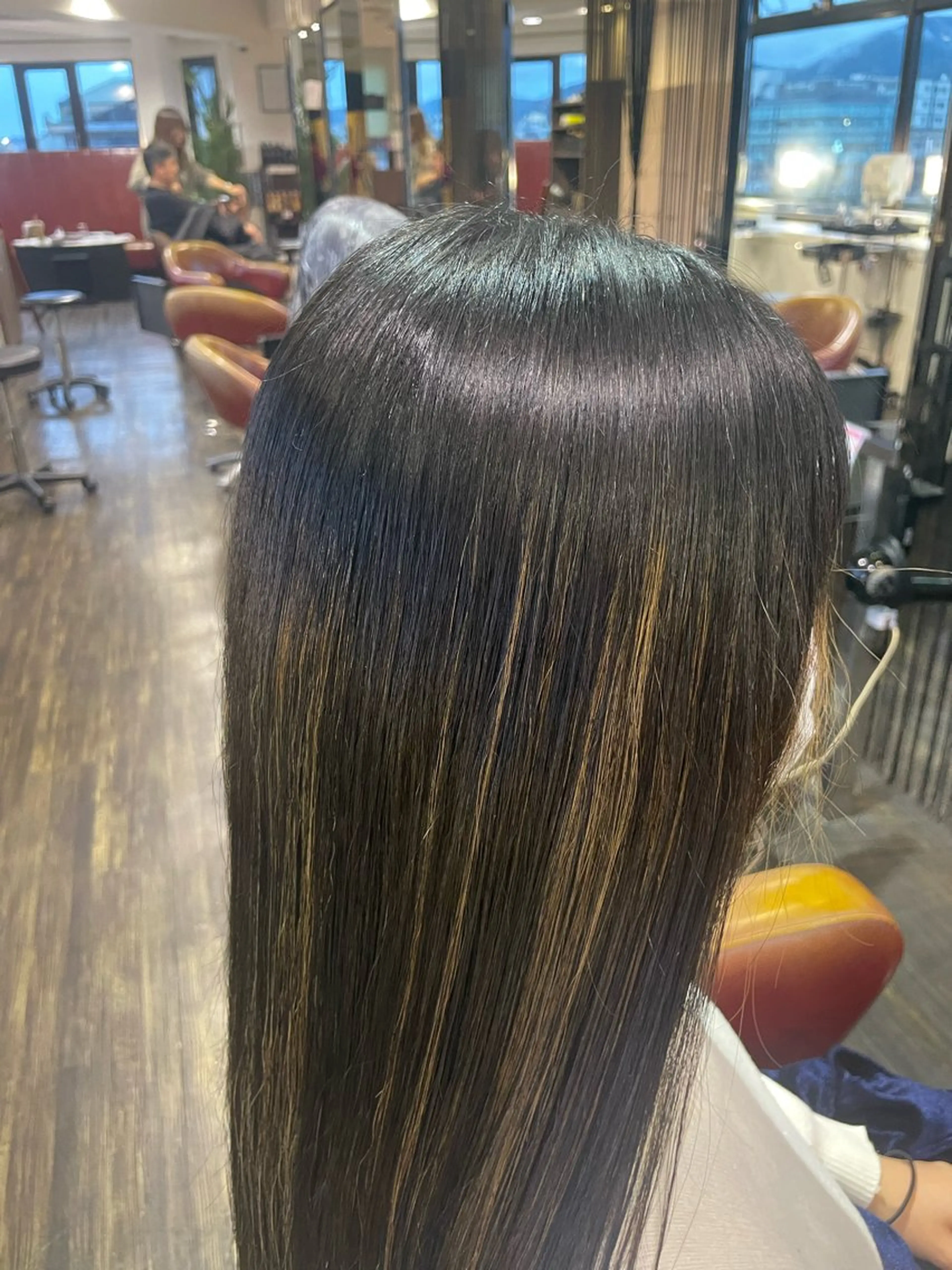 ロング カラー 縮毛矯正 カット 縮毛矯正 佐藤 綾郁のヘアスタイル