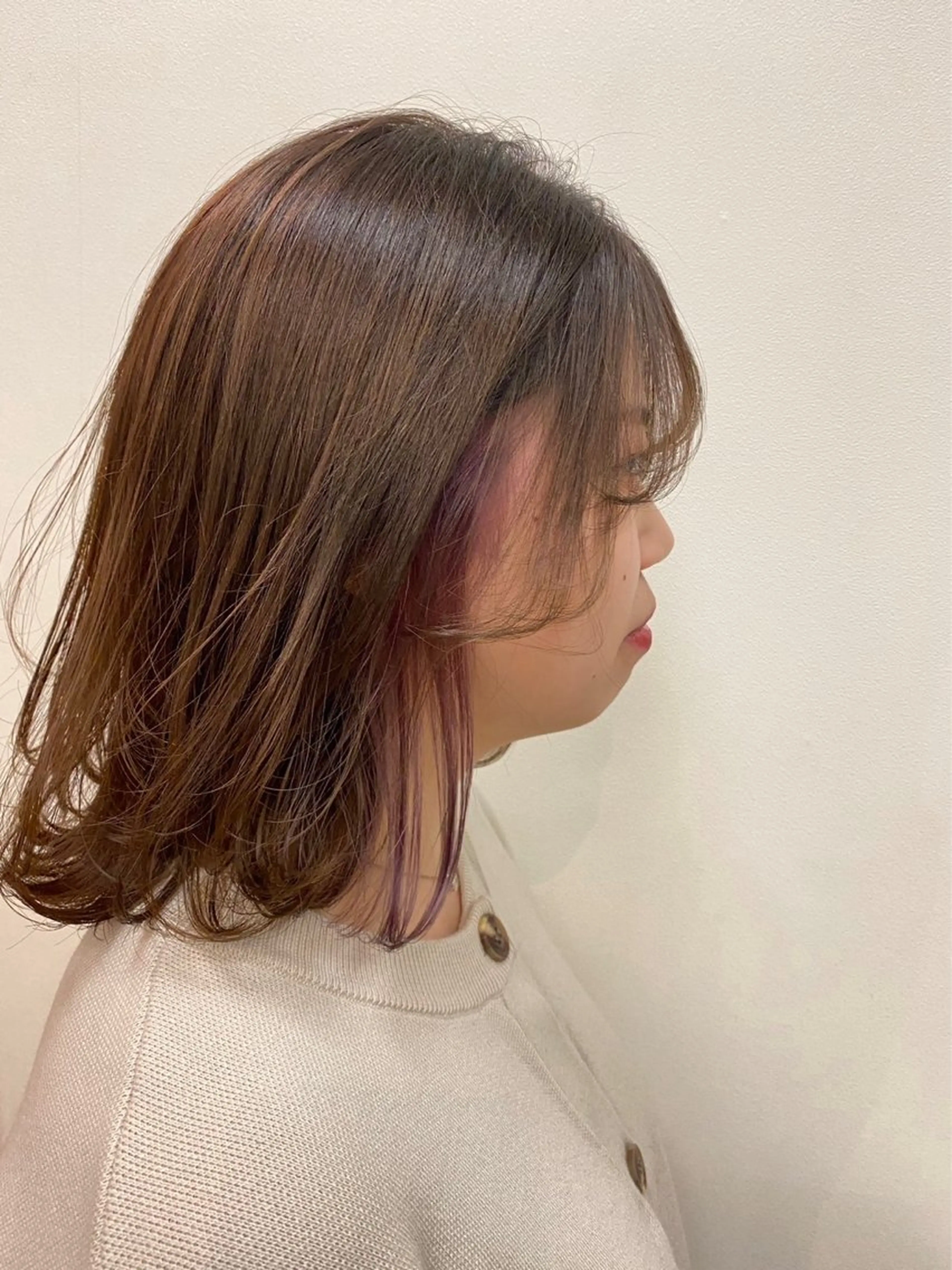ミディアム カット ヘアカラー トリートメント 髪質改善/艶髪カラー 関野文也のヘアスタイル