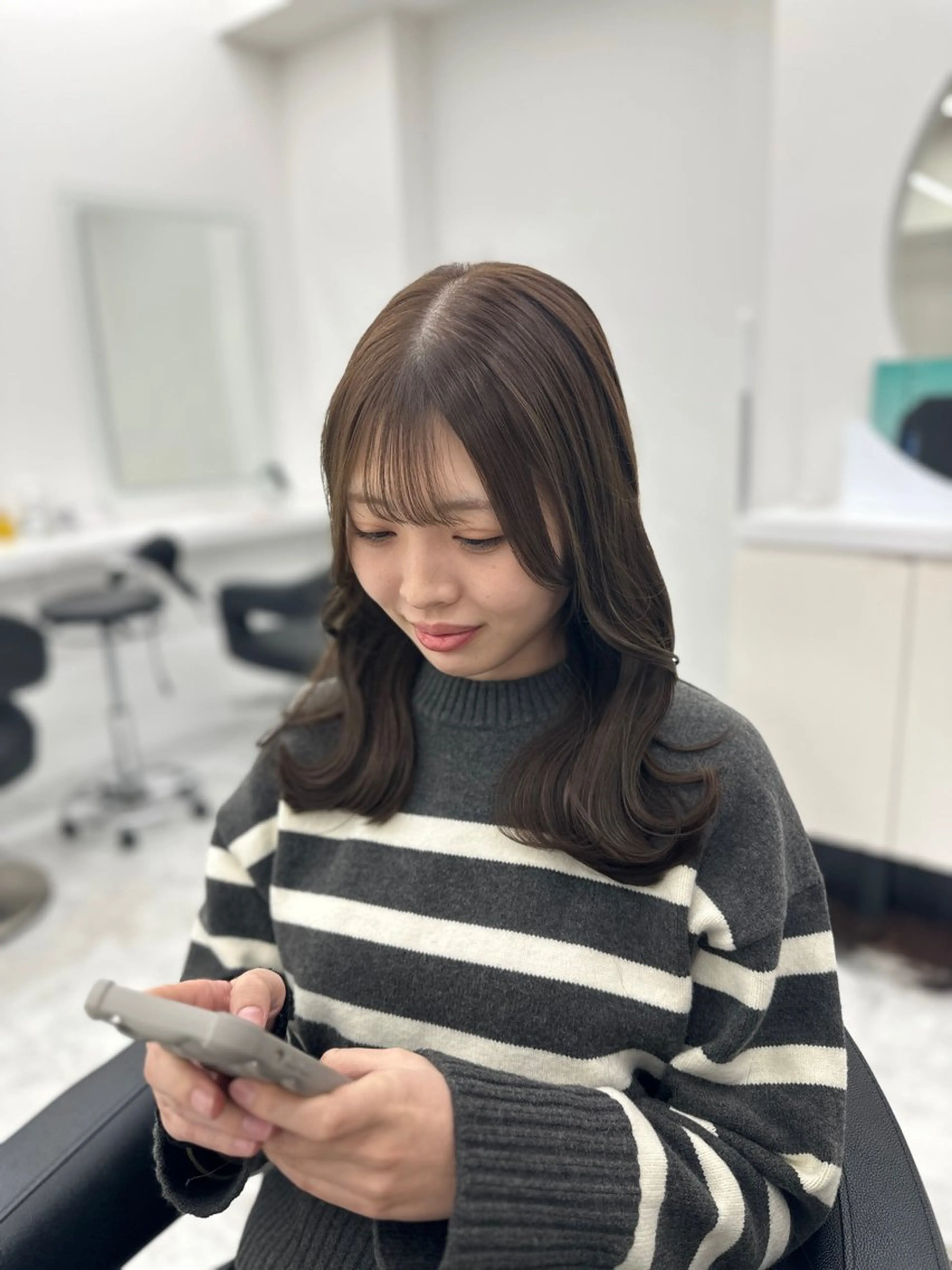 ロング カラー パーマ ヘアアレンジ メンズ キッズ ♥️韓国ヘア レイヤー♥️ゆりのヘアスタイル