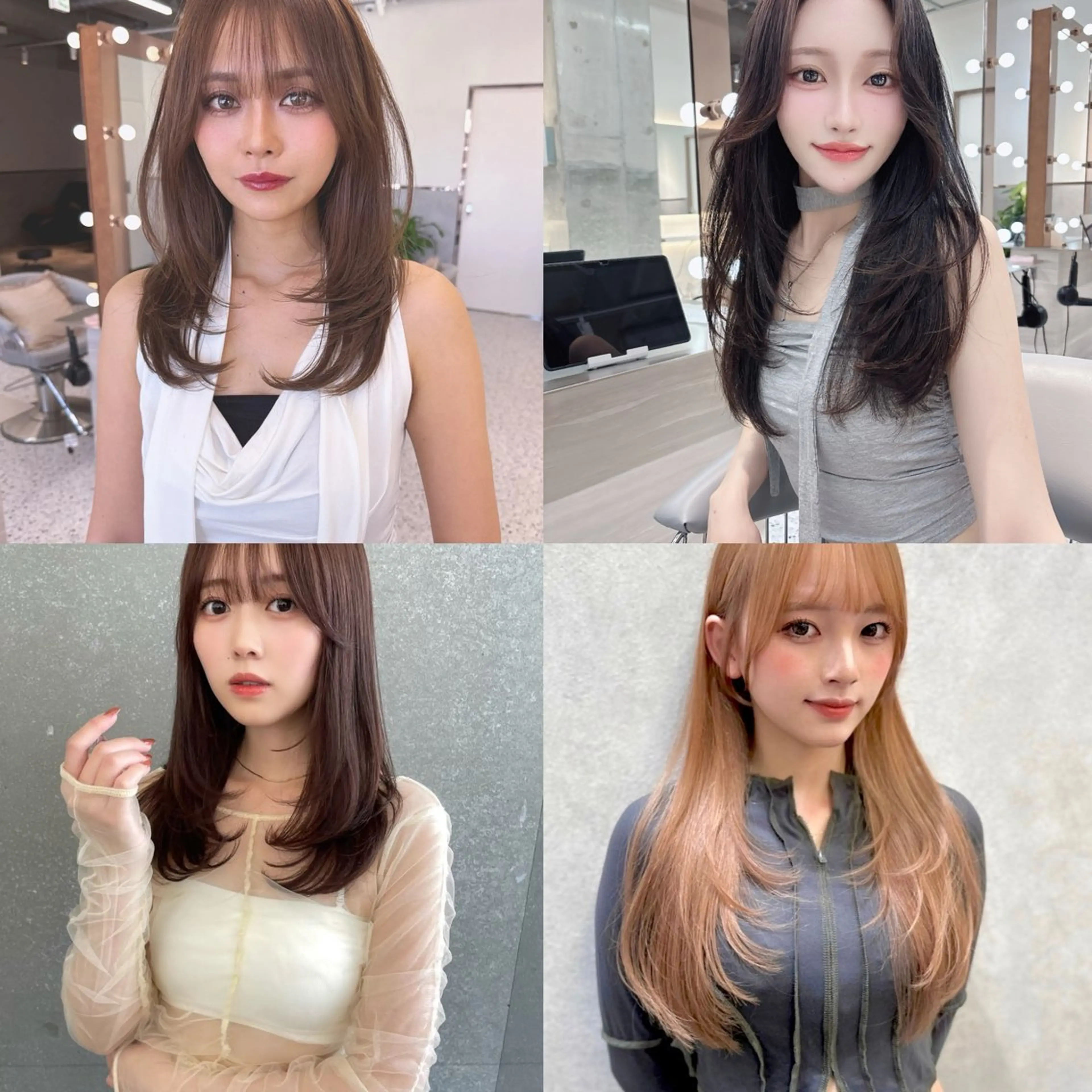 セミロング カラー 透明感カラー 髪質改善 韓国風ヘア レイヤーカット トリートメント カット ヘアカラー トリートメント ✨韓国風レイヤー /髪質改善✨山下　遥のヘアスタイル