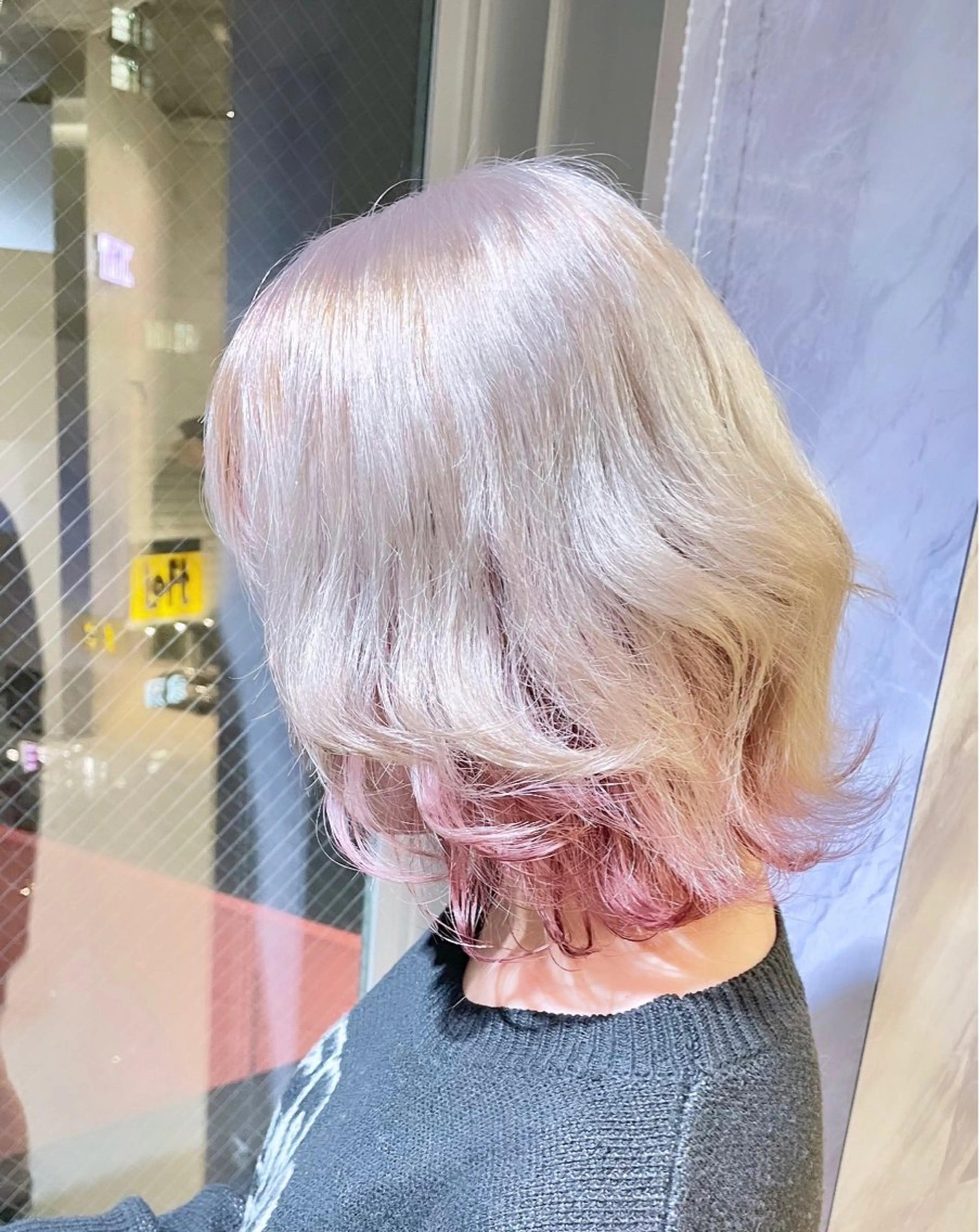 ミディアム カット ヘアカラー トリートメント ヘアセット 🎗井上 竜 ブリーチ指名No.1のヘアスタイル