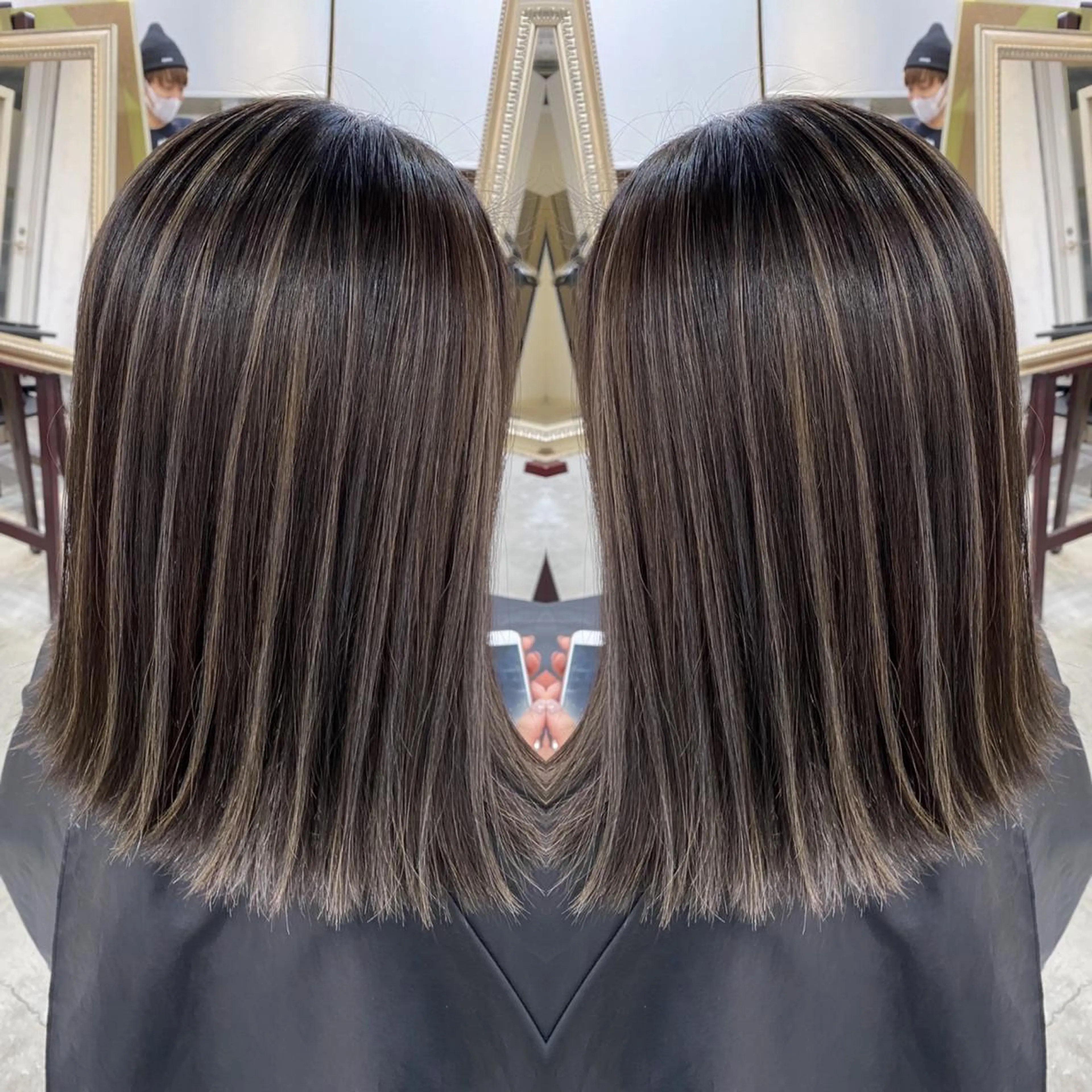 ショート カラー ヘアアレンジ ハイライトカラー ハイライト ヘアカラー トリートメント BANK'S hair所属・📌 トレンド×韓国 髪質改善寺坂雄飛📌のヘアスタイル