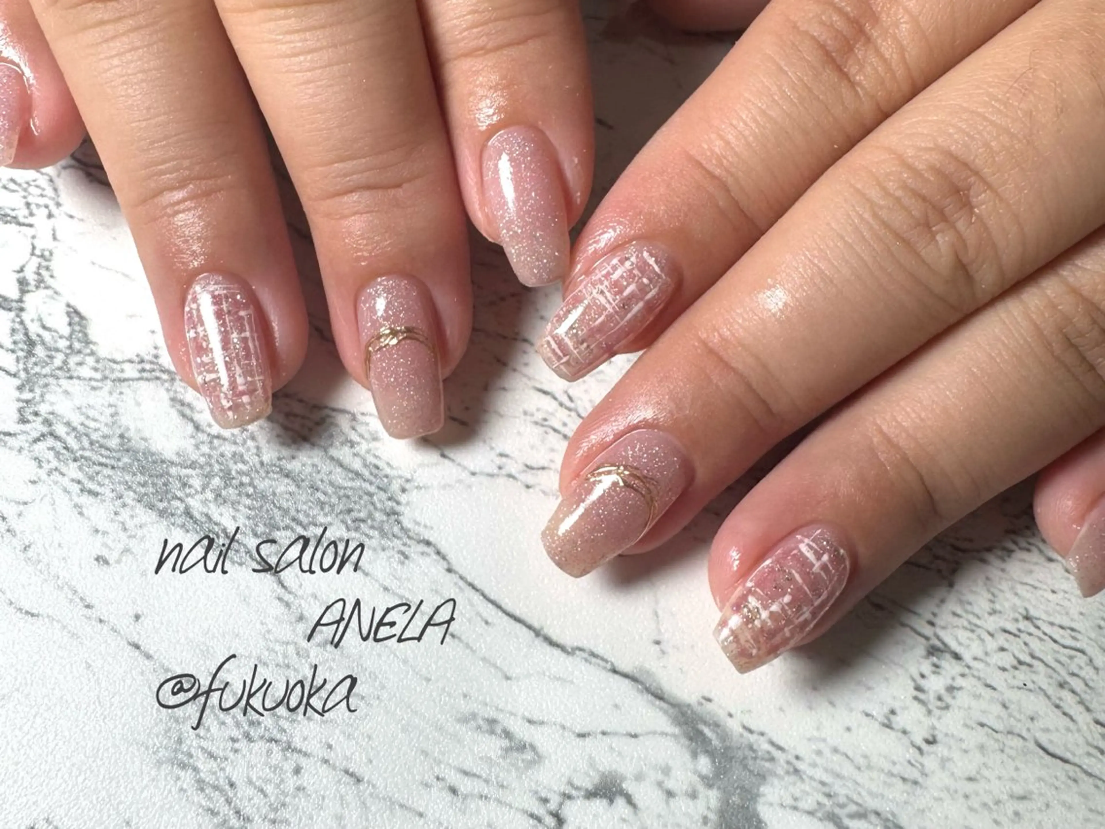 ネイル ツイードネイル ハンドネイル nail salon ANELA所属・nail salon ANELA mayaのネイルデザイン
