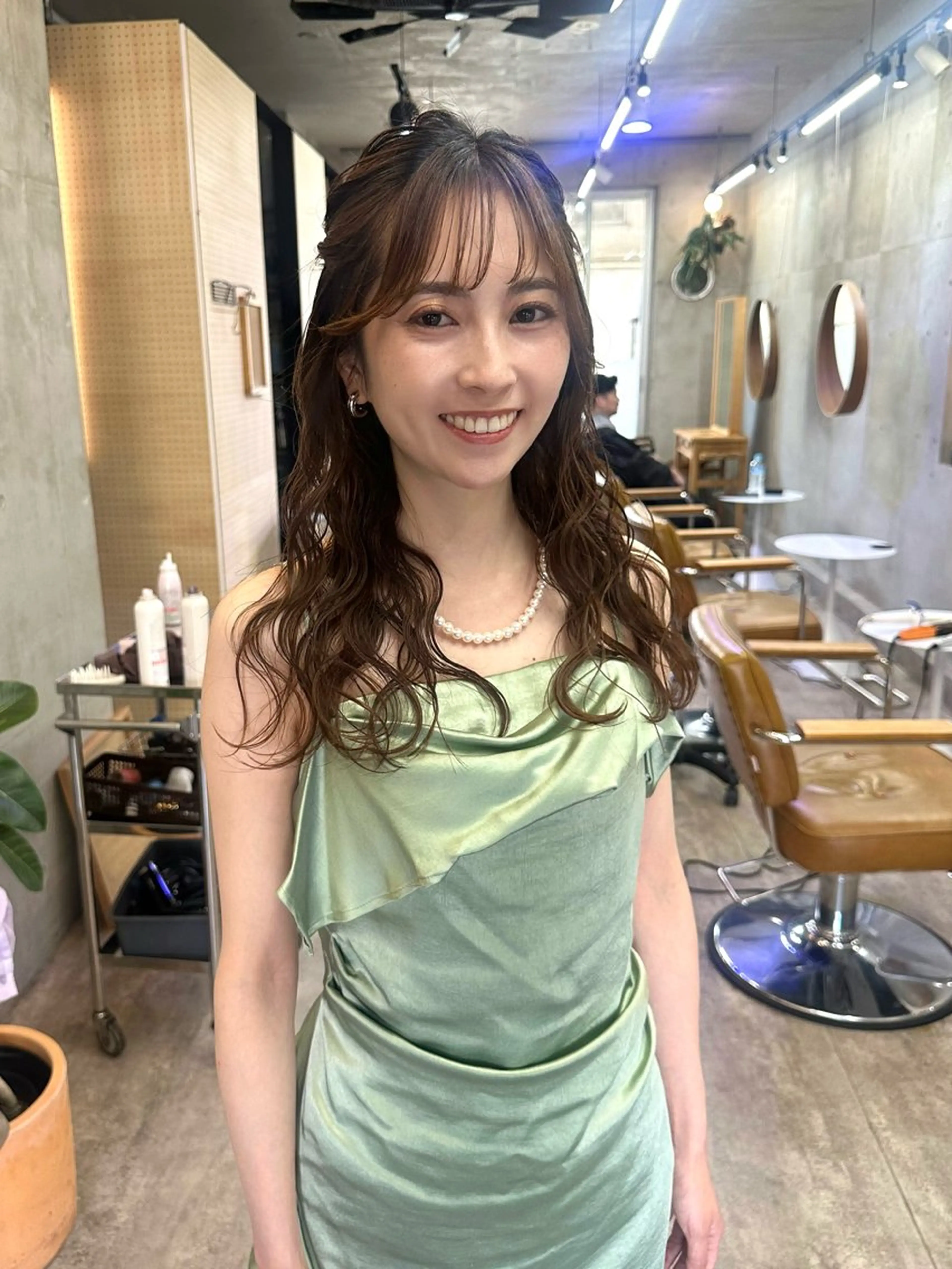 ロング ヘアアレンジ ハーフアップ ヘアセット SALT WATER　恵比寿所属・ボブ／ハイトーン🌟 ／HARUKA🍒のヘアスタイル
