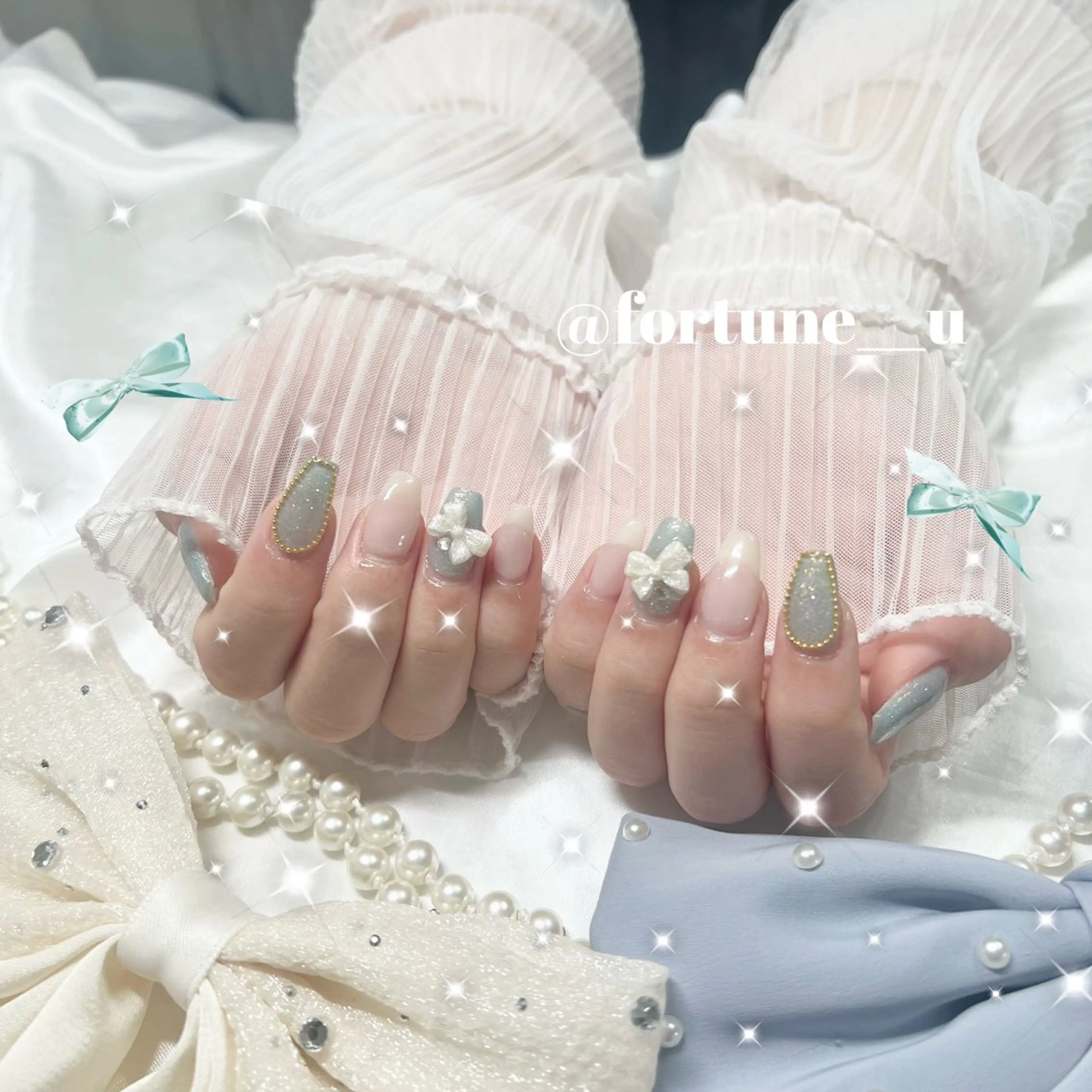 ネイル ガーリー 韓国ネイル オフィスネイル シンプルネイル ワンホンネイル ハンドネイル 💜 Yuuna💜のネイルデザイン