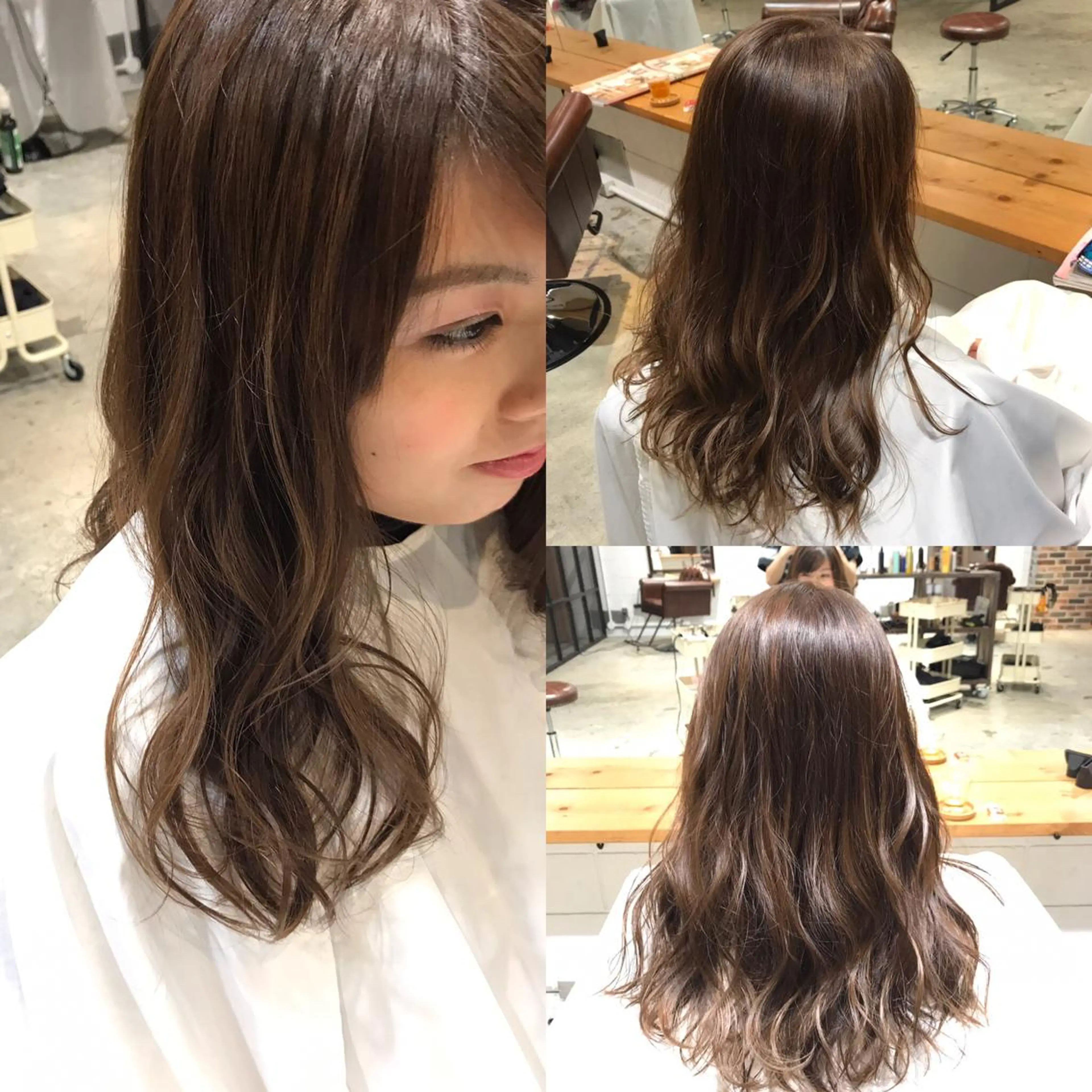 セミロング カラー パーマ ヘアアレンジ メンズ キッズ 子どものヘアアレンジ メンズブリーチ メンズハイライト アッシュ ブリーチ Forest. -髪質改善-のヘアスタイル