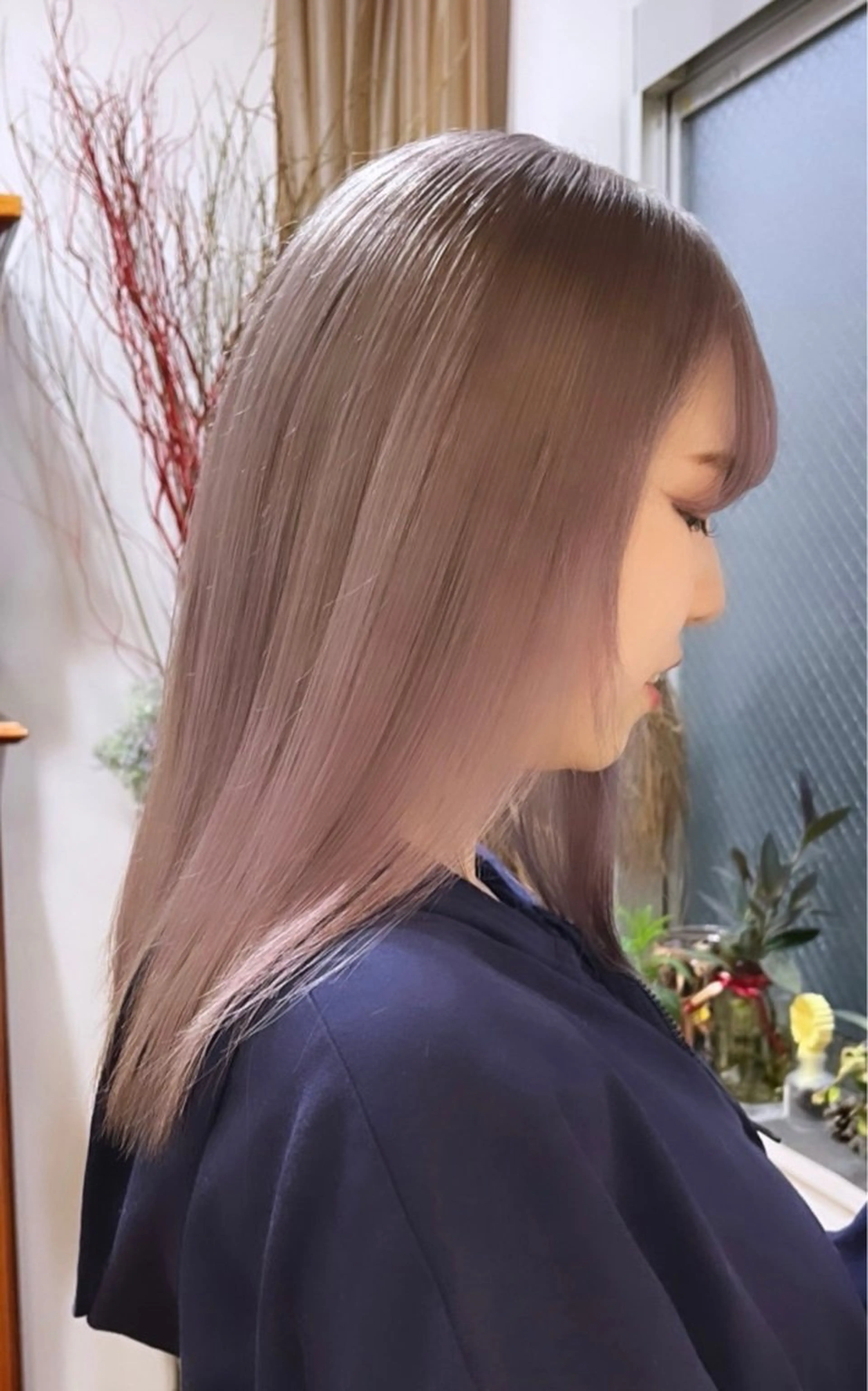 セミロング カラー 田村 柊真のヘアスタイル