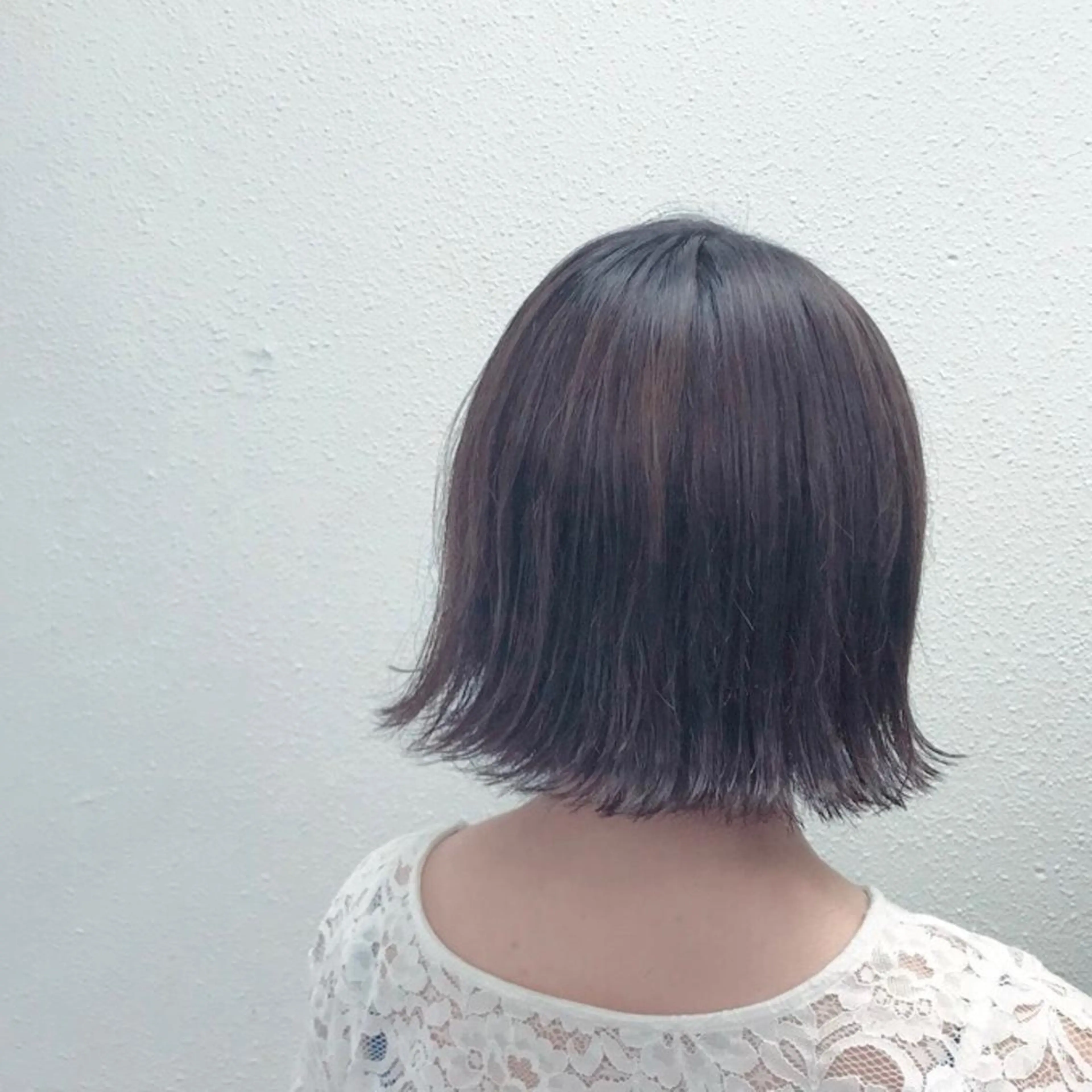 ショート カラー 切りっぱなしボブ ボブ 韓国　縮毛矯正 髪質改善　木村のヘアスタイル