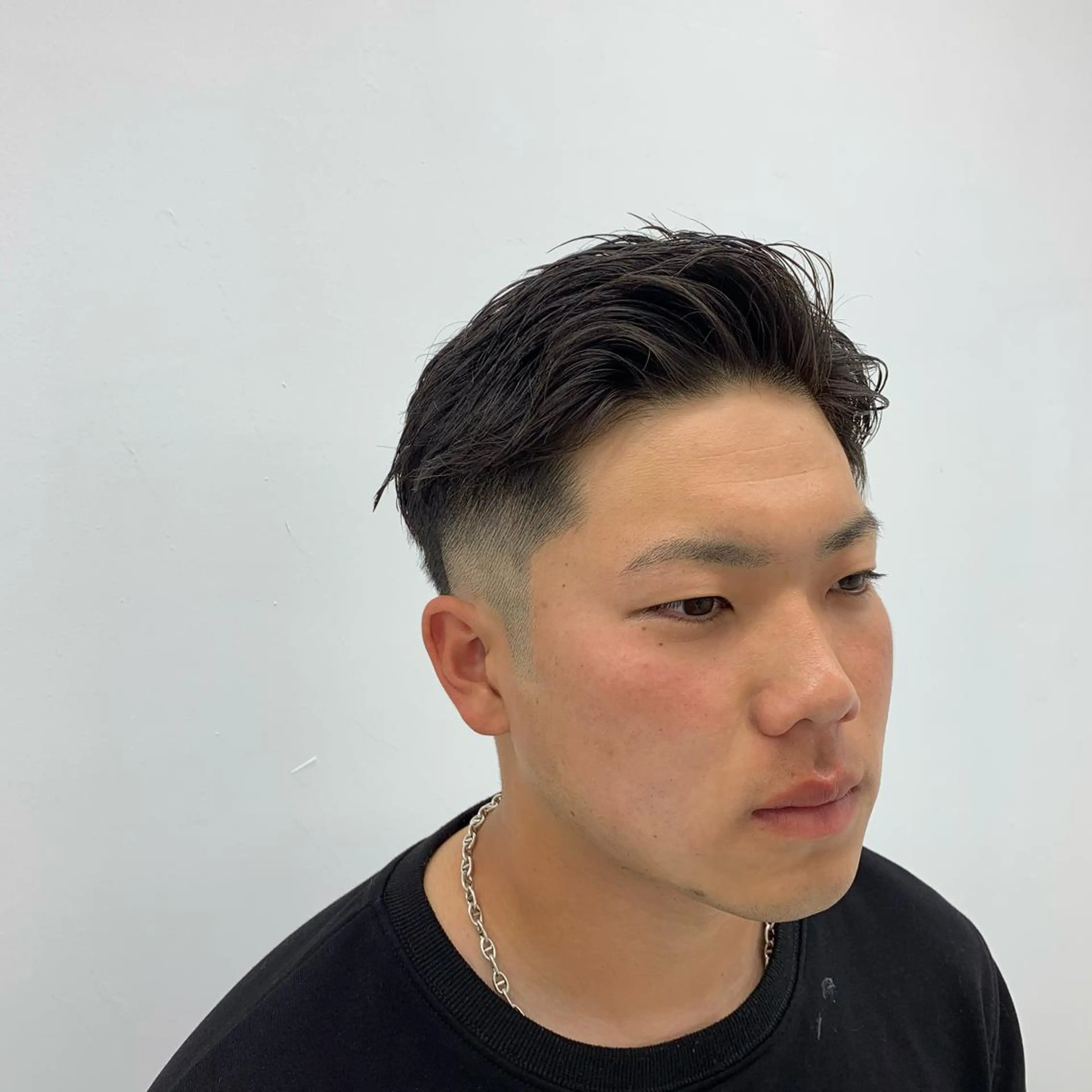 メンズ カット スパイキーパーマ 柏NO1 藤本葉のヘアスタイル