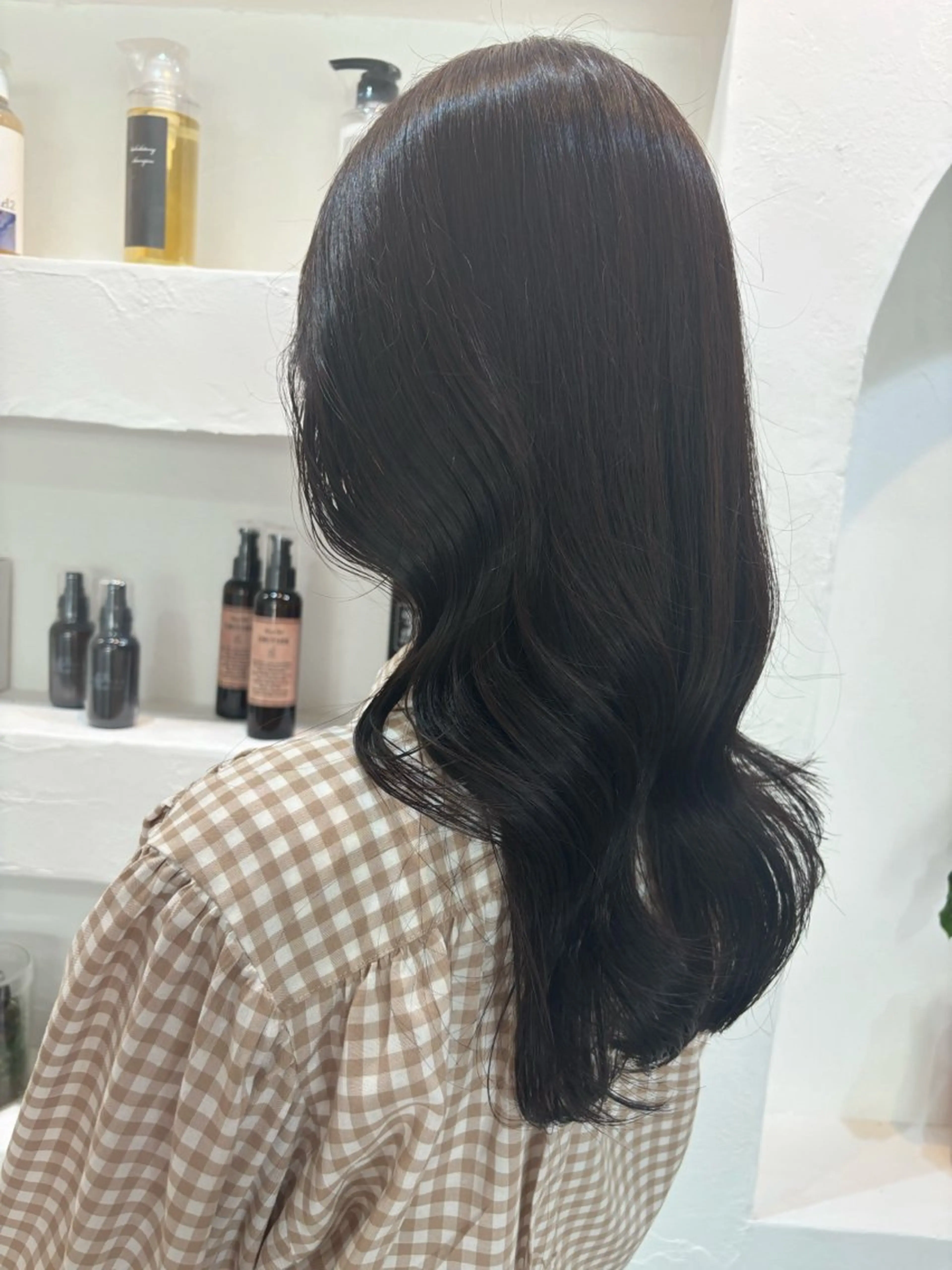 ロング ロング 顔周りのデザイン特化 井手麻梨栄のヘアスタイル