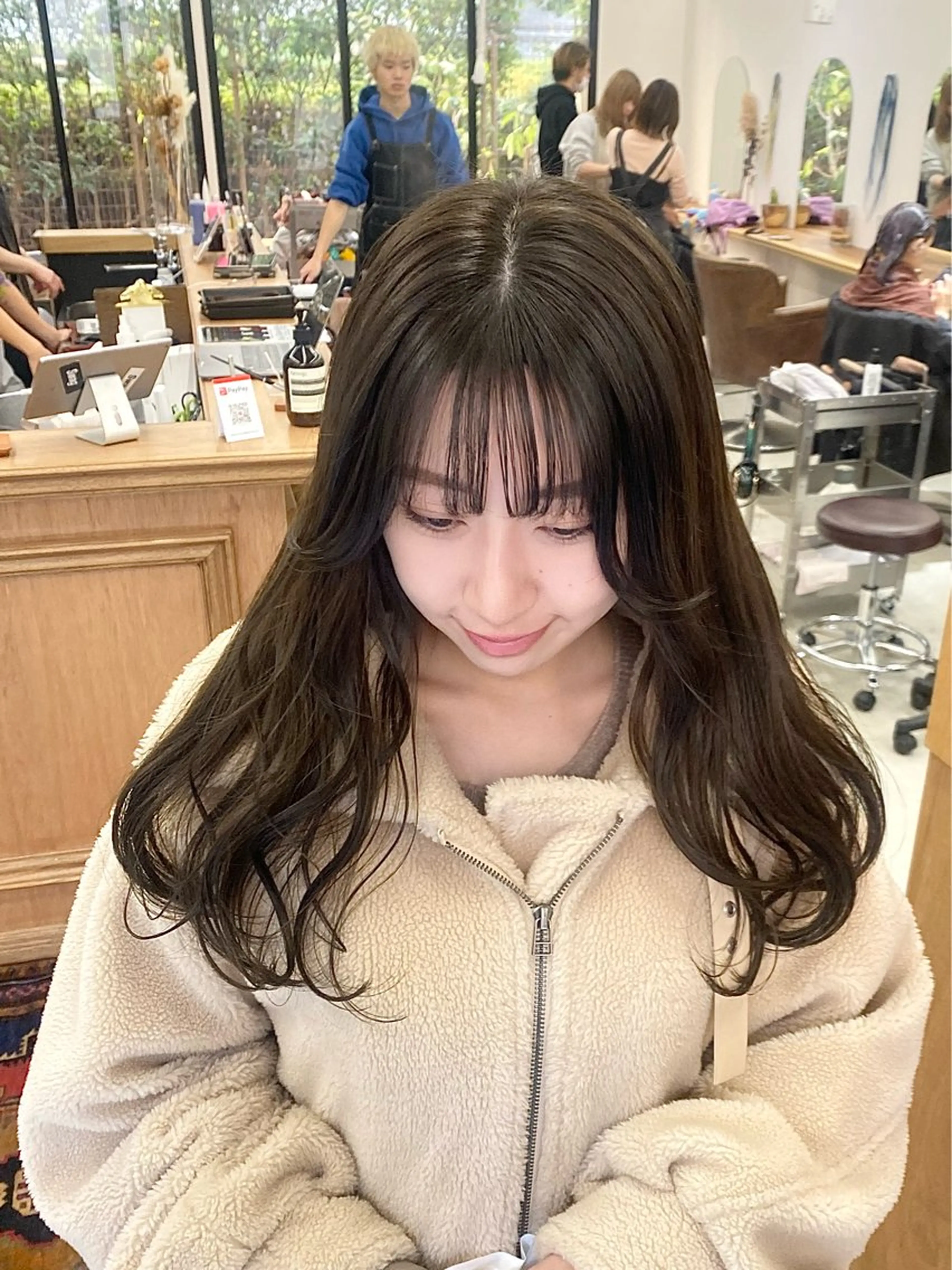 セミロング カラー ヘアアレンジ カット ヘアカラー トリートメント ハル🌸柔色/ ブリーチなし/艶髪のヘアスタイル