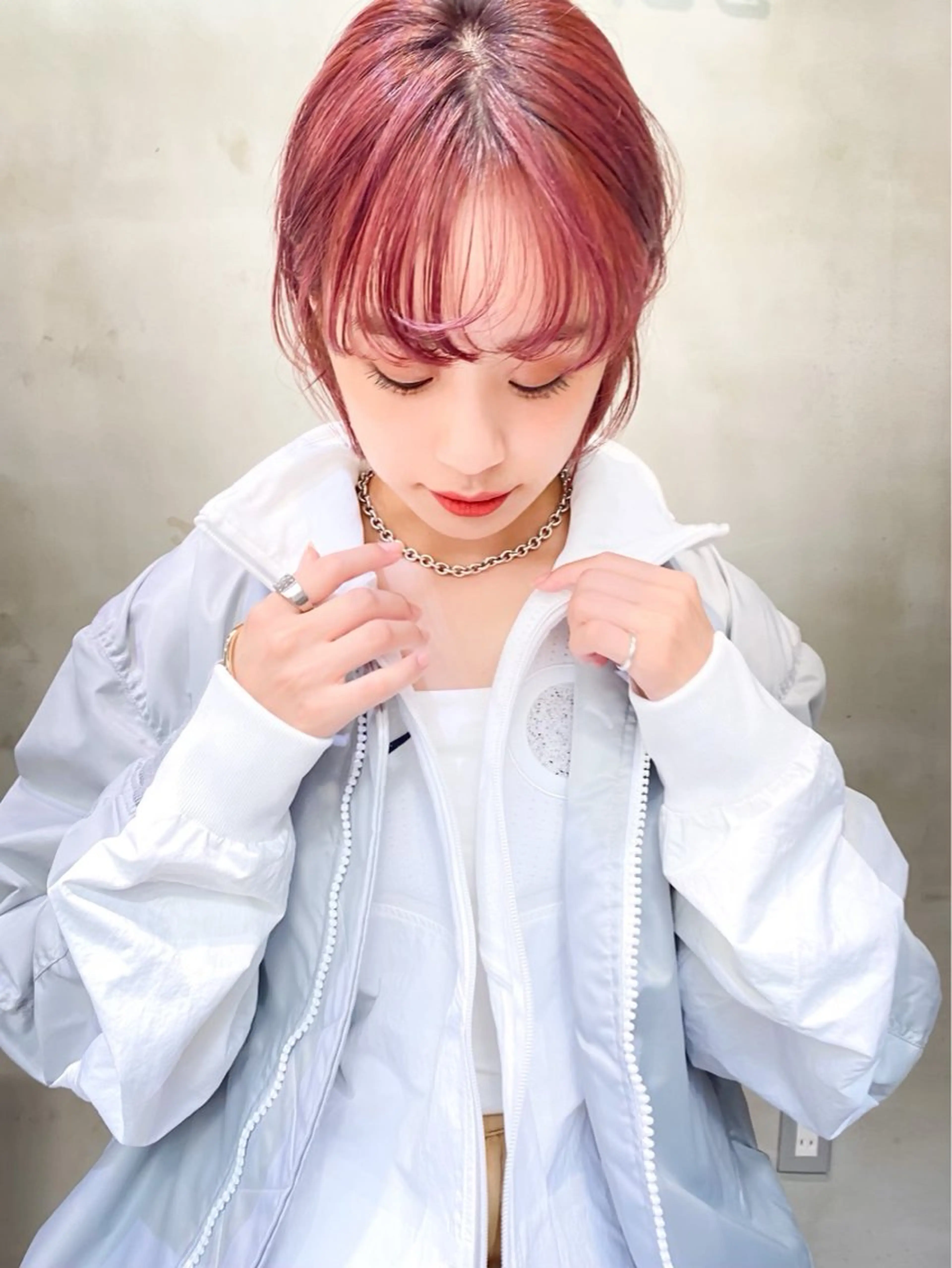 ミディアム カラー ヘアアレンジ 🫧艶髪矯正 髪質改 善ブリーチ🫧 大介のヘアスタイル